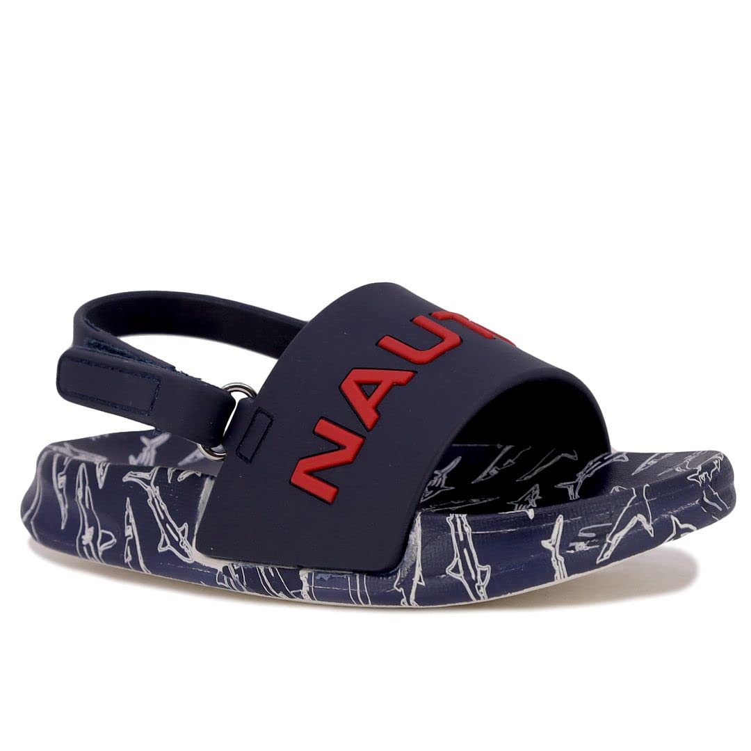 Nautica Kids Toddler-Infant Athletic Slide Pool Sandal for Boys & Girls - Waterproof, Comfortable, Durable for Beach, Pool, and Outdoor Play