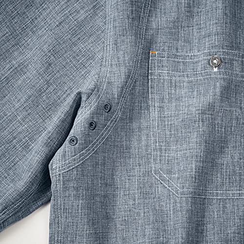 Orvis Tech Chambray Long Sleeve Men's Work Shirt - Lightweight Quick-Drying UPF 40 Casual Button Down Shirt for Outdoor Work, Hiking & Summer Wear