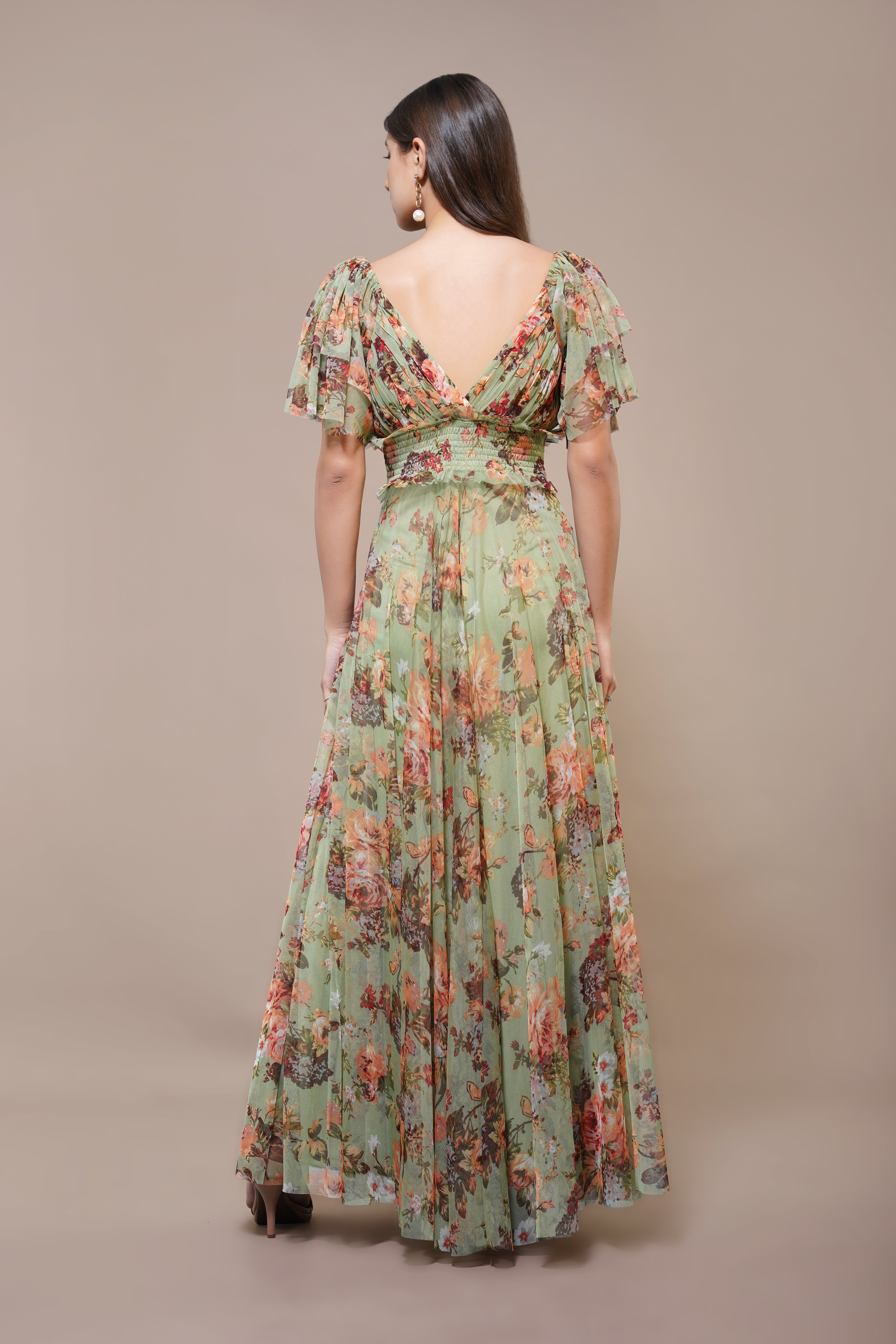 Light Green Floral Shelby Maxi Dress - Elegant Summer Beach Wedding & Vacation Outfit
