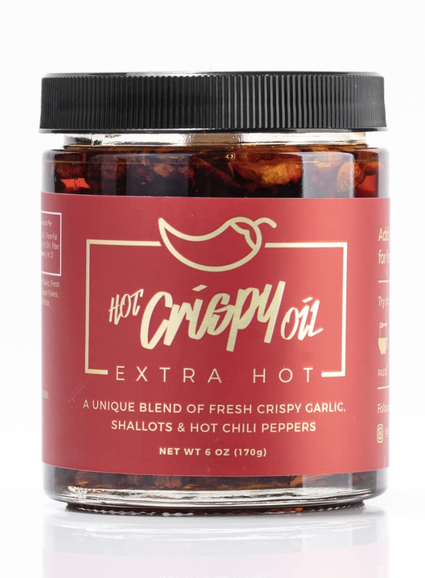 Crispy Garlic Chili Oil - Spicy Hot Sauce with Fried Shallots & Chili Peppers | Perfect for Noodles, Dumplings & Asian Cuisine