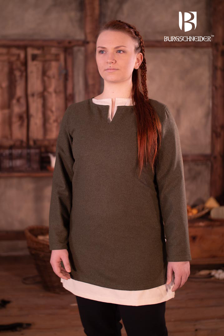 Stylish Short Tunic Top - Svenja Olive Green for Women | Casual Wear, Office Outfits & Summer Fashion