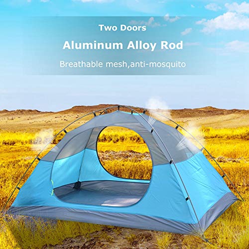 Lustar Lightweight 1-3 Person Backpacking Tent - Double Waterproof, Portable Aluminum Pole Camping Tent for Hiking, Travel & Outdoor Adventures