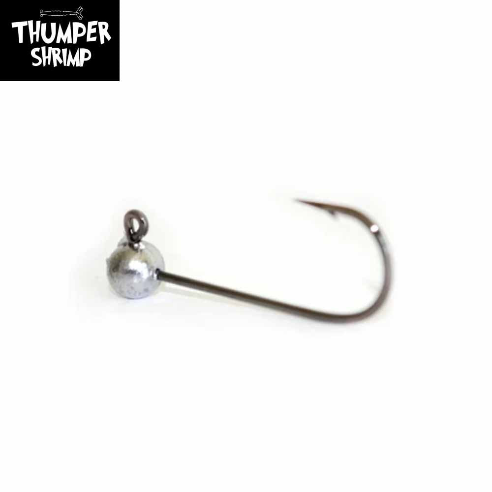 Thumper Shrimp Roundhead Heavy Duty Jighead - Premium Saltwater Fishing Lure for Bass, Snapper & Redfish - Perfect for Offshore & Inshore Fishing Adventures