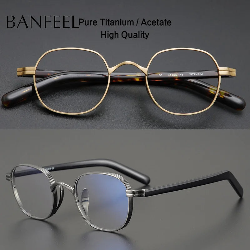 Stylish Unisex Titanium Acetate Eyeglasses - Oval Square Full Rim Frame (Model 494132) | Perfect for Work, Reading & Everyday Fashion