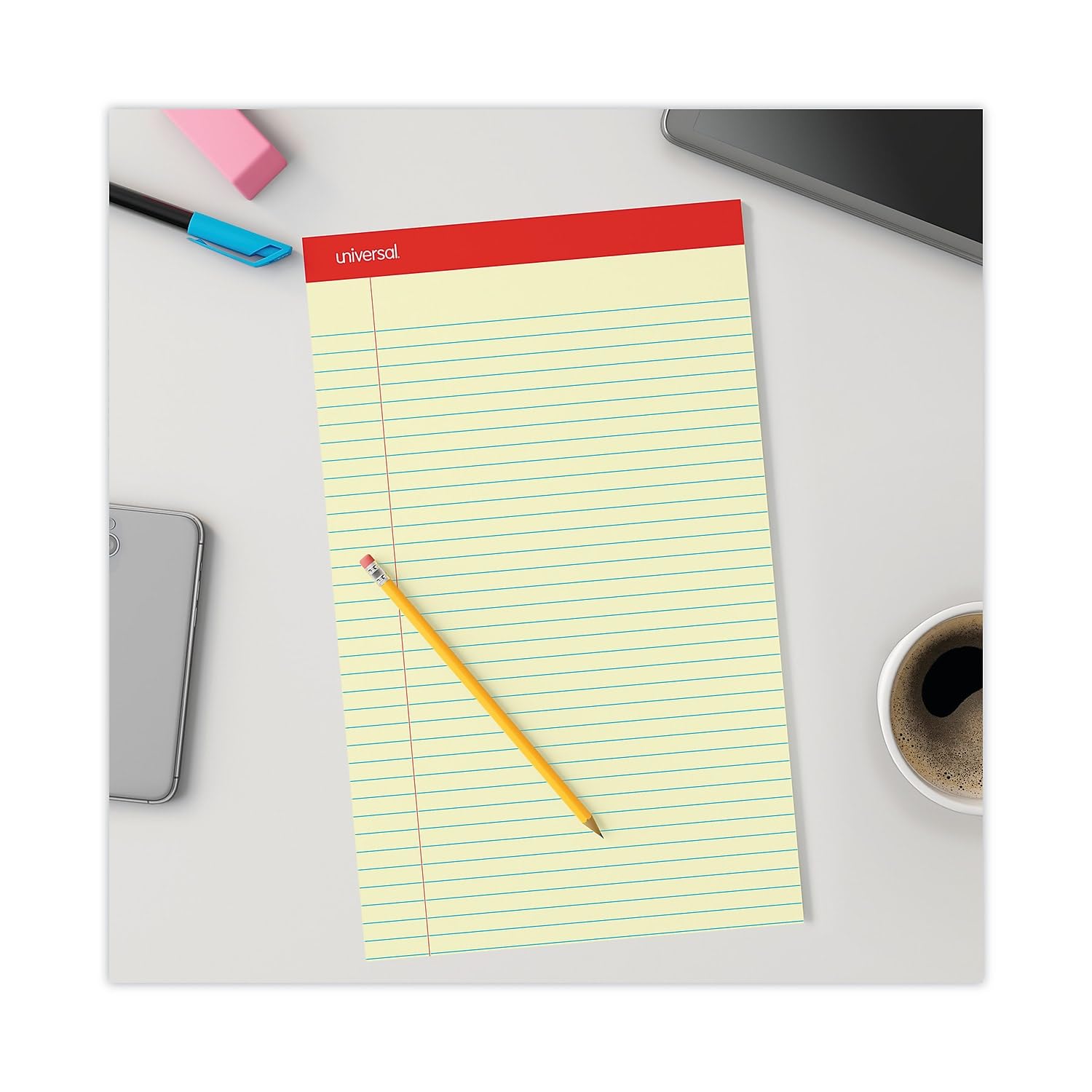 Perforated Edge Writing Pads - 12 Pack | Tear-Off Notepad for Office, School & Home Use | Premium Quality Paper for Notes, Lists & Memos