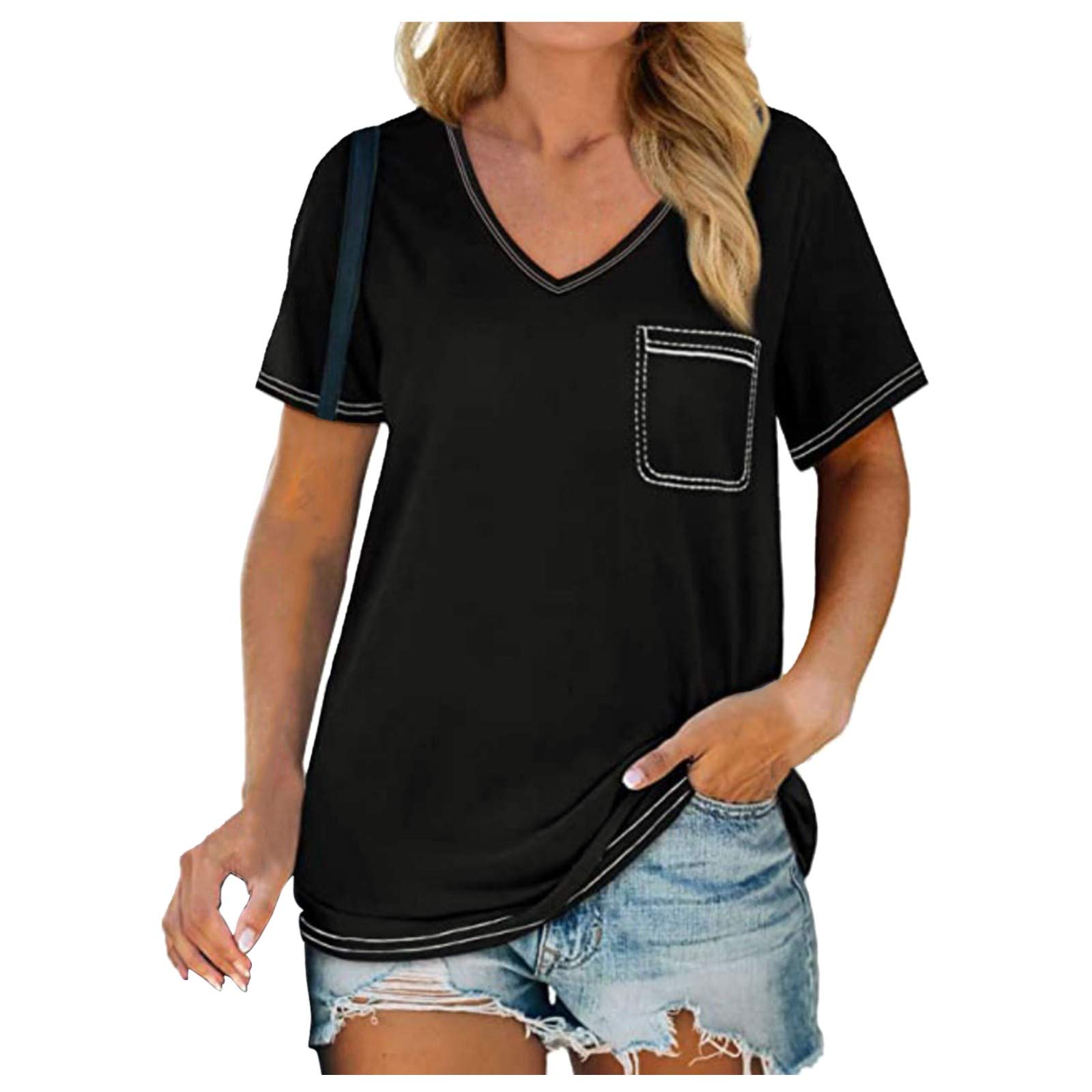 Sexy Women's Sleeveless V-Neck Blouse - Fashion Summer Tops & T-Shirts for Casual Wear, Beach Outfits & Party Dresses