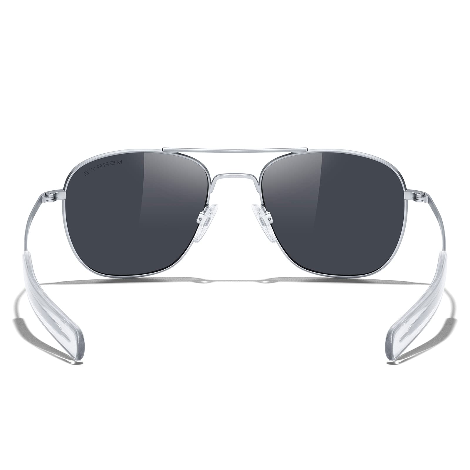 MERRY'S Classic Square Aviator Military Polarized Sunglasses for Men & Women S8636 - UV Protection, Stylish Unisex Shades for Driving, Outdoor Sports & Fashion