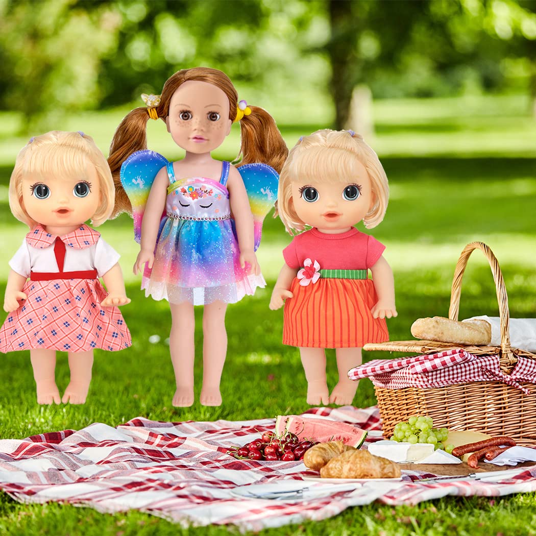 10-Piece Baby Doll Clothes Outfit Set for 10-14.5 Inch Dolls - Fashionable Dresses & Accessories for American Girl Dolls, Perfect for Role Play, Gift Giving & Collecting