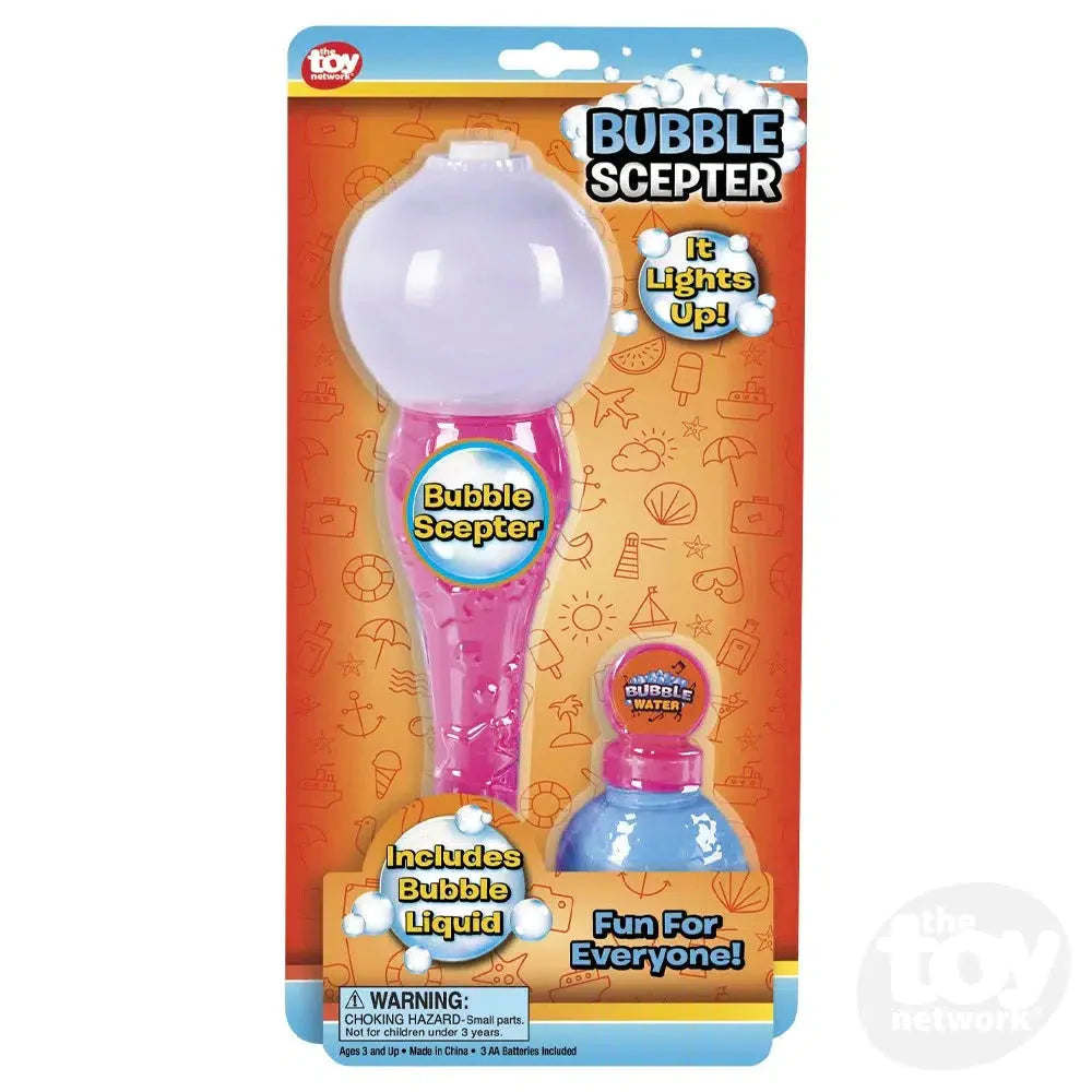 Glow in the Dark Bubble Wand - 13.5 Inch Light Up Bubble Scepter for Kids Outdoor Play, Birthday Parties & Summer Fun