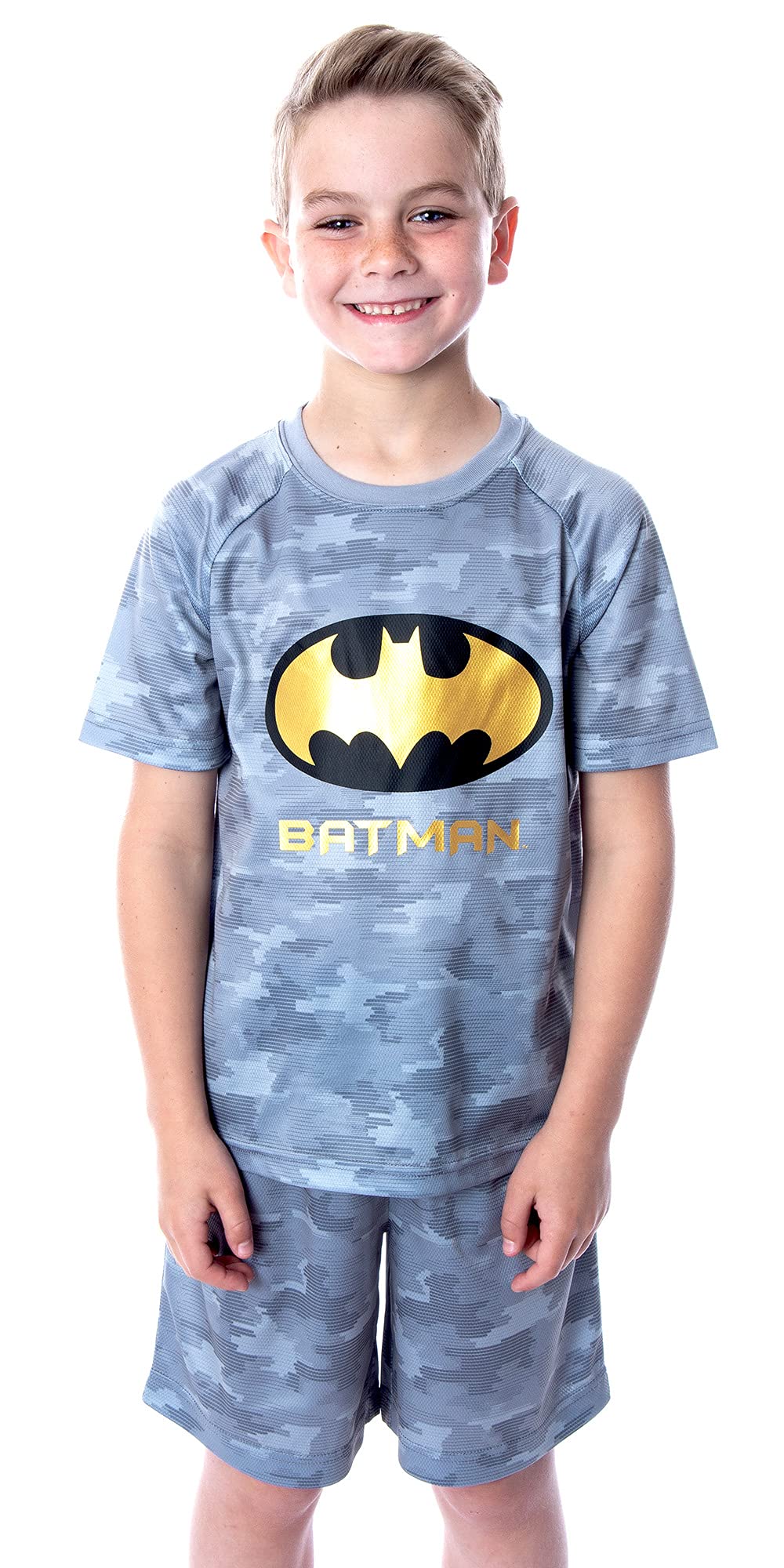 DC Comics Justice League Boys' Digital Camo Batman 2-Piece Pajama Set - Superhero Sleepwear for Kids & Toddlers - Perfect for Bedtime, Lounging & Comic-Themed Parties
