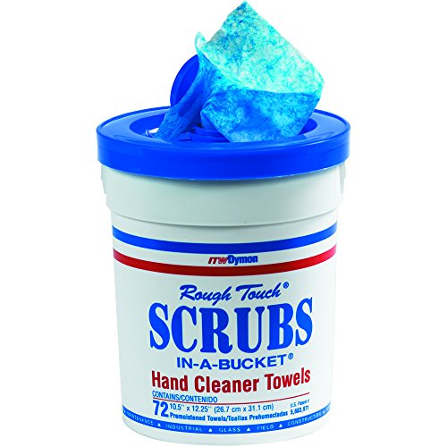 **Partners Brand PSCRUBS Scrubs in-a-Bucket Hand Cleaner Towels, Blue (6-Pack) – Heavy-Duty Cleaning for Mechanics, Gardeners & DIY Projects**
