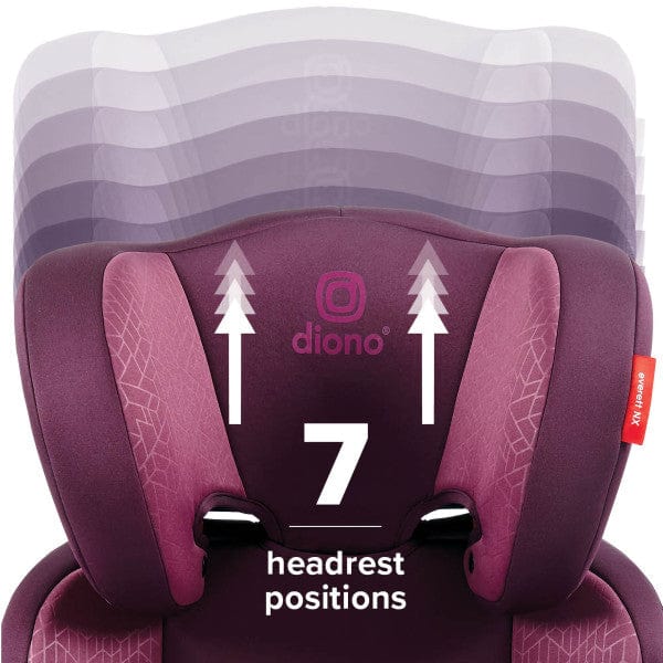 Diono Everett NXT Booster Car Seat - High Back Booster for Kids 40-120 lbs | Safe & Comfortable for Travel | Perfect for School, Road Trips & Family Vacations