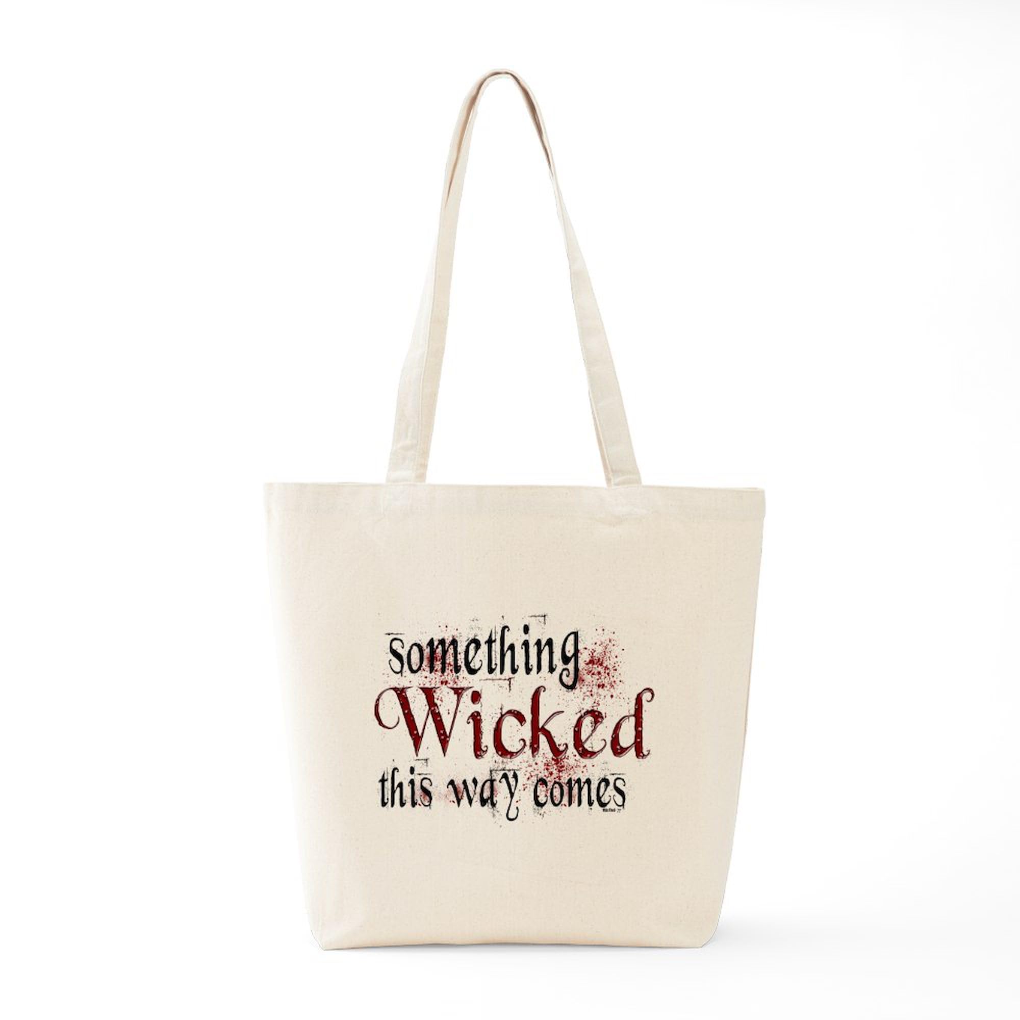 Something Wicked Tote Bag - Reusable Natural Beige Canvas Shopping Bag for Groceries, Beach & Daily Use | Eco-Friendly Cotton Tote with Unique Design