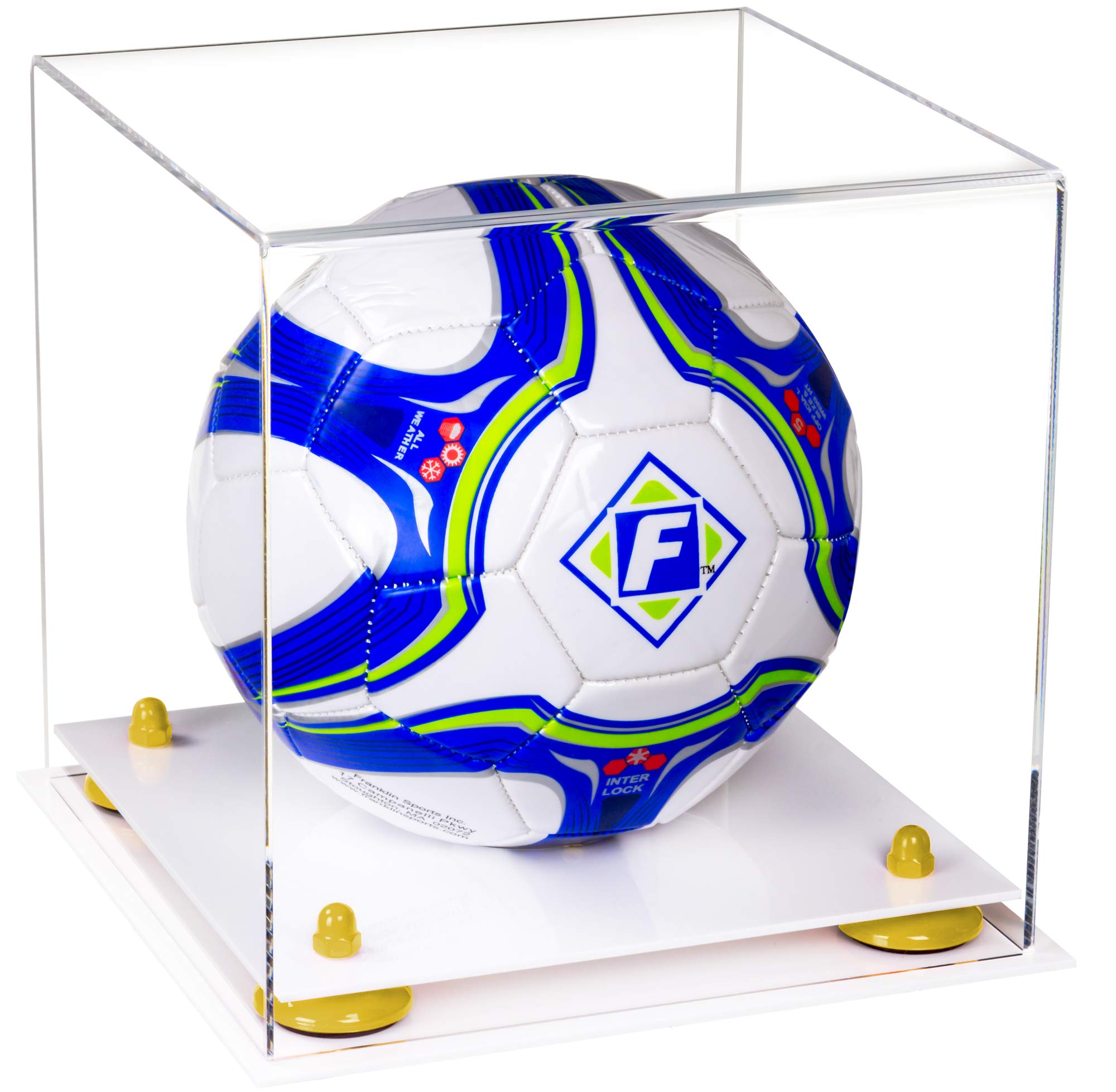 Acrylic Soccer Ball Display Case with Stand - Clear Protective Box for Collectible & Autographed Balls - Perfect for Home, Office, or Sports Memorabilia Display