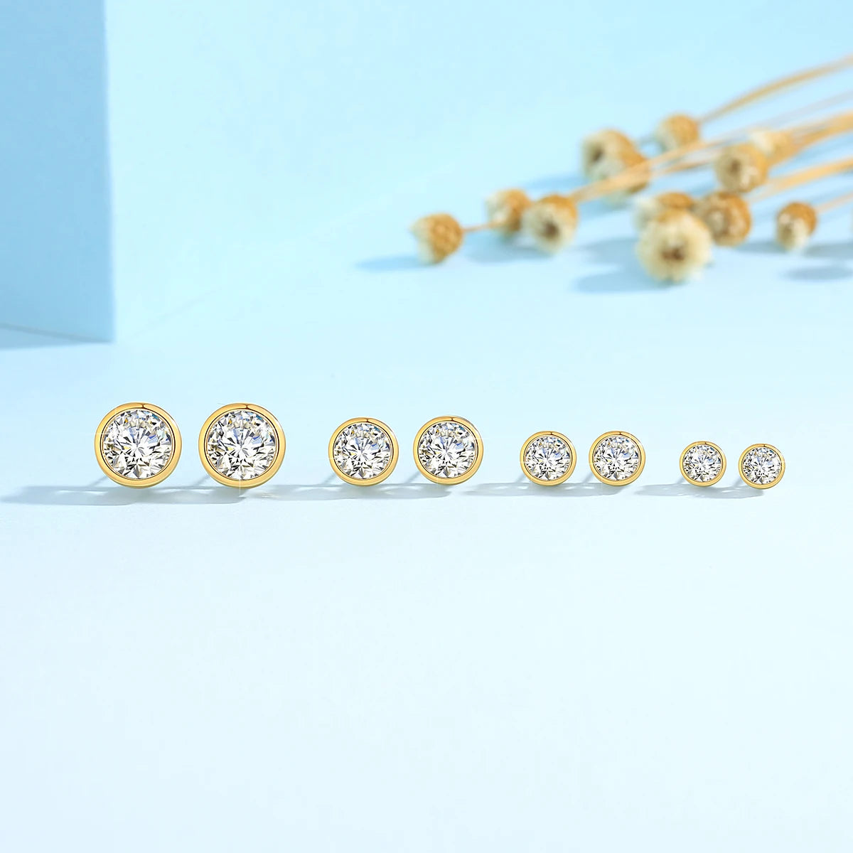 Elegant Gold Earrings for Women - 14K Gold Plated Dangle Hoop Earrings - Perfect for Parties, Weddings & Everyday Wear