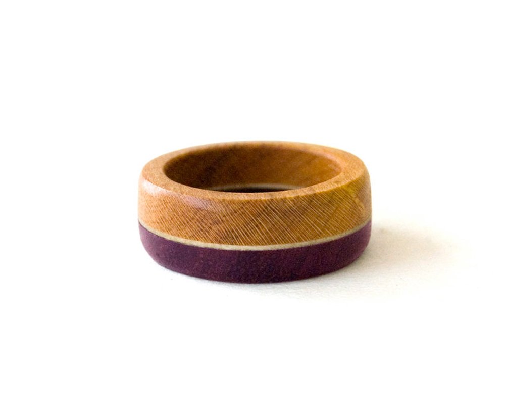 Handmade Wooden Wedding Rings for Men & Women - Natural Wood Band, Custom Engraved Jewelry - Perfect Anniversary Gift & Unique Eco-Friendly Jewelry for Couples