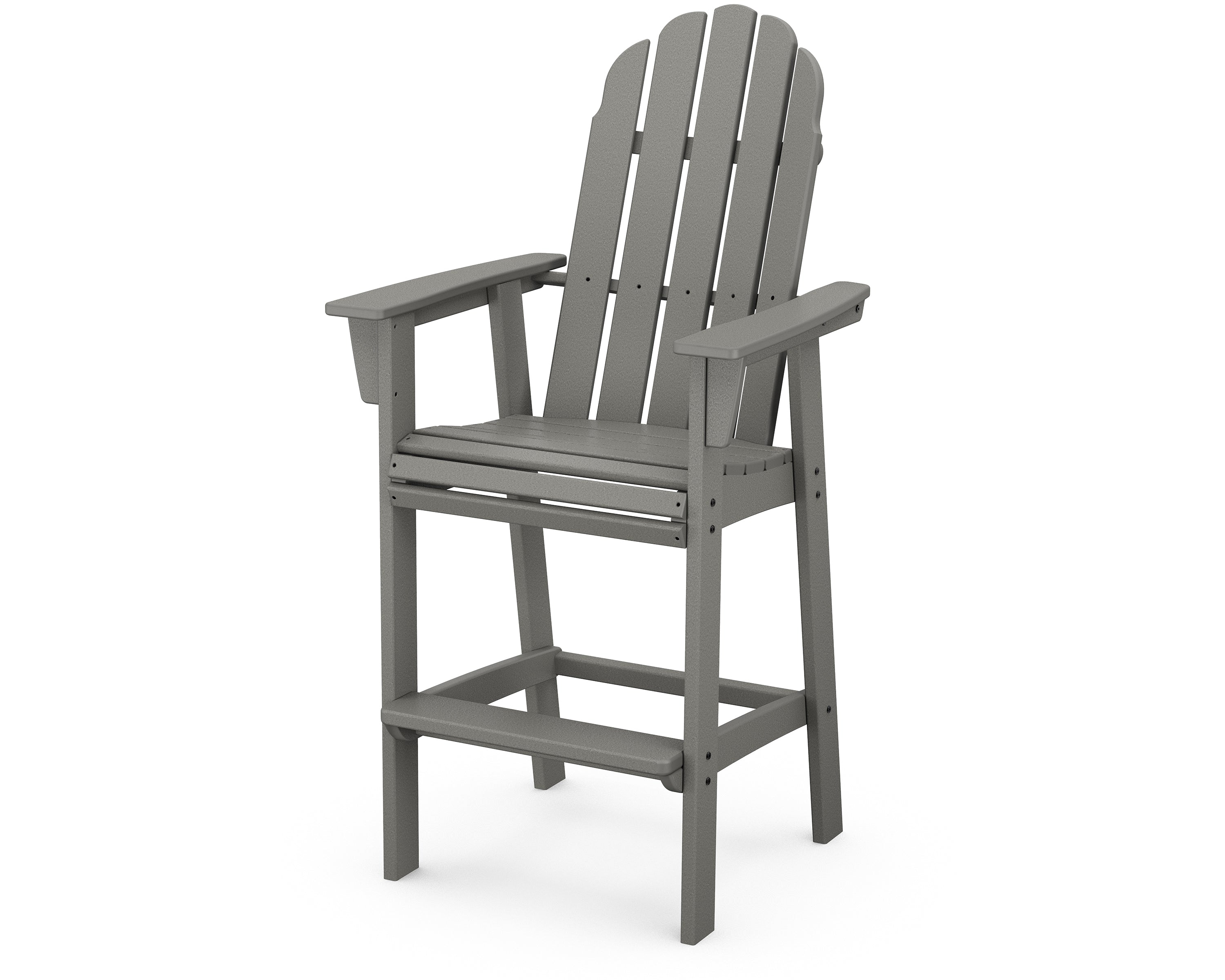 POLYWOOD Vineyard Curveback Adirondack Bar Chair - Outdoor Patio Furniture for Poolside, Garden, and Backyard Relaxation - Weather-Resistant & Durable
