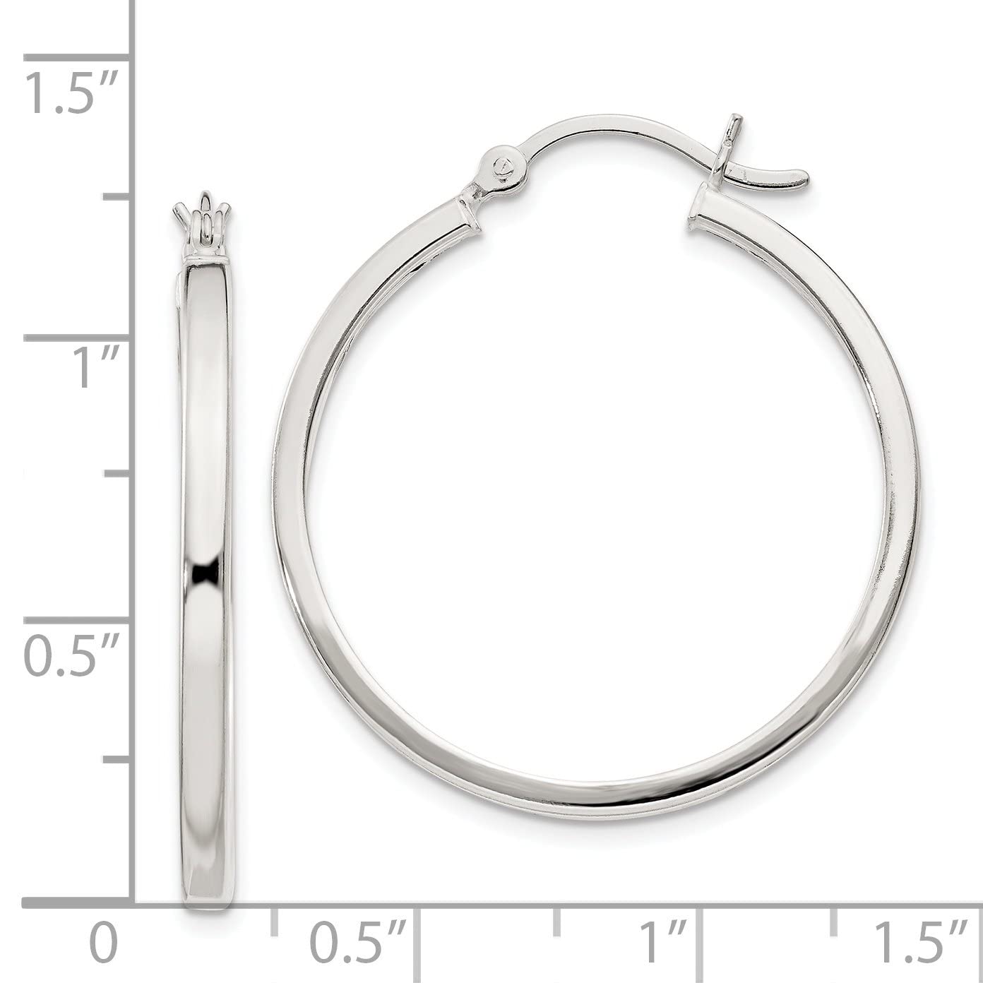 Sterling Silver Hollow Hoop Earrings for Women - Lightweight Hinged Back Design for Comfort - Perfect for Everyday Wear, Parties & Special Occasions