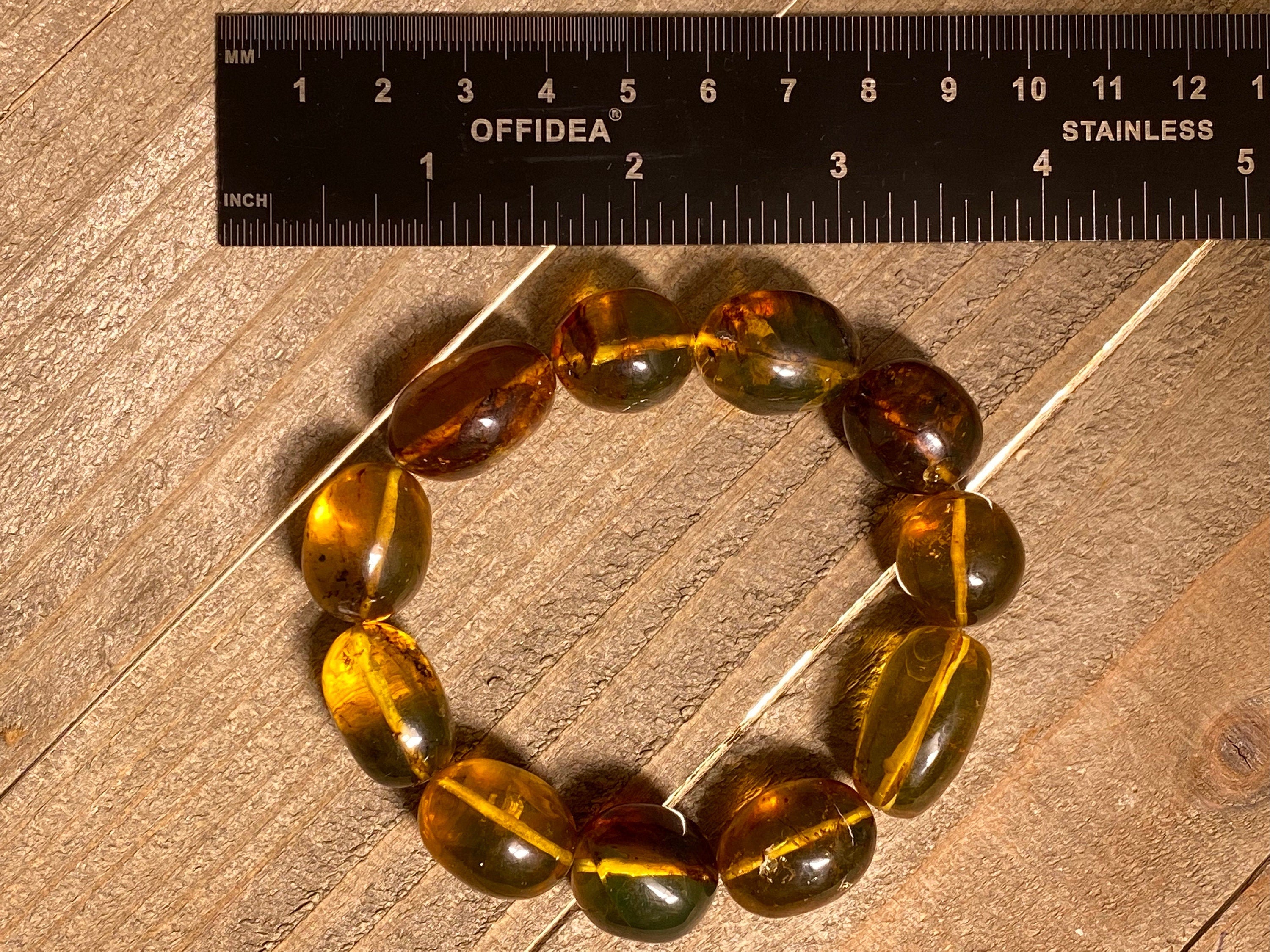 Handmade Mexican Amber Crystal Beaded Bracelet - Natural Healing Stones for Women, Men | Boho Chic Jewelry for Meditation, Yoga & Spiritual Wellness