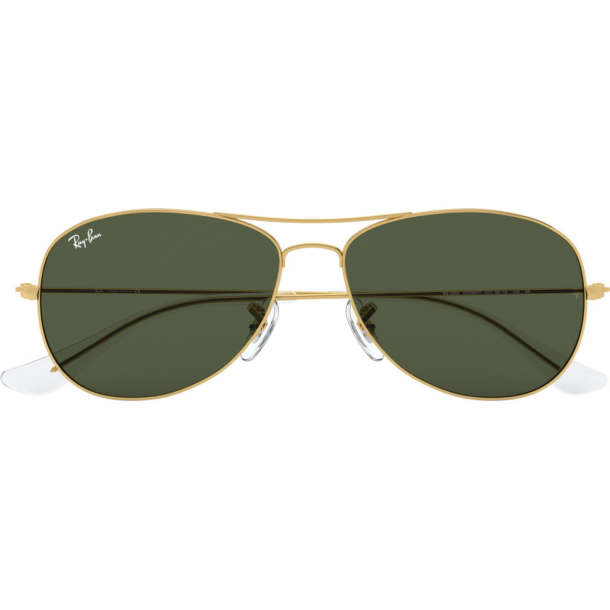 Cockpit M Gold/G 15 Green Sunglasses - Polarized Aviator Style for Men & Women - Perfect for Driving, Outdoor Sports & Fashion Accessories