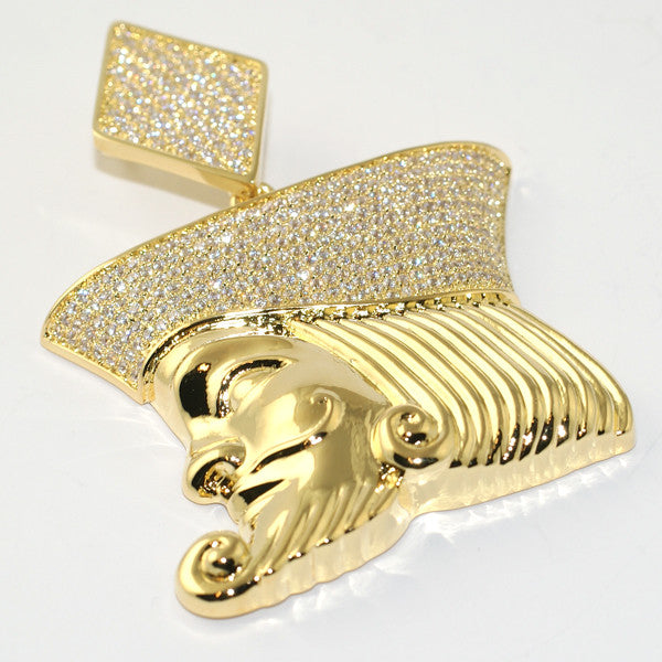 Gold Iced Out Card Deck King Chain Set - Luxury Hip Hop Jewelry for Men - Perfect for Rappers, Streetwear Fashion & Party Accessories