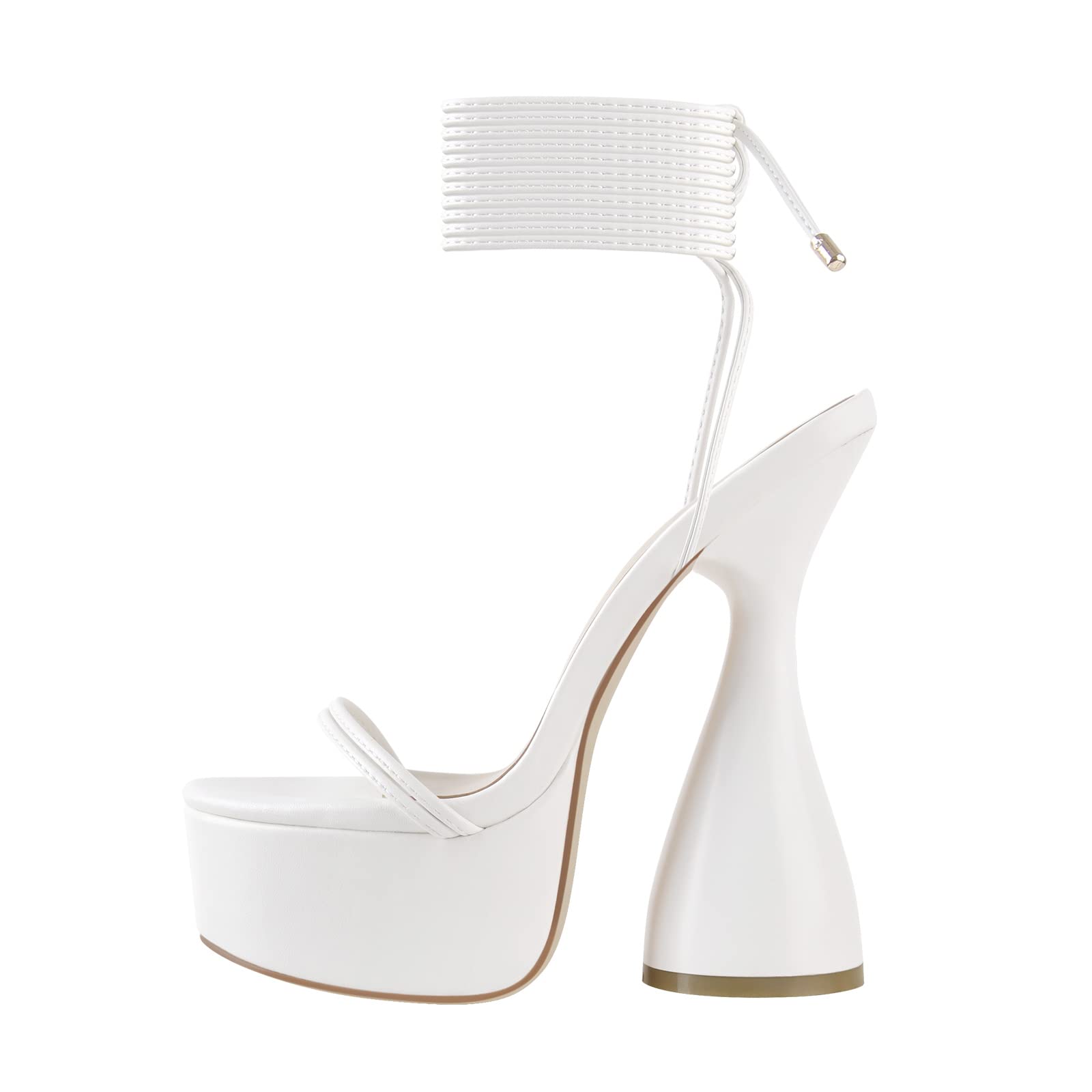 LISHAN Women's Platform Heeled Sandals - Slingback Block High Heels for Women | Comfortable Summer Dress Shoes for Weddings, Parties & Office Wear