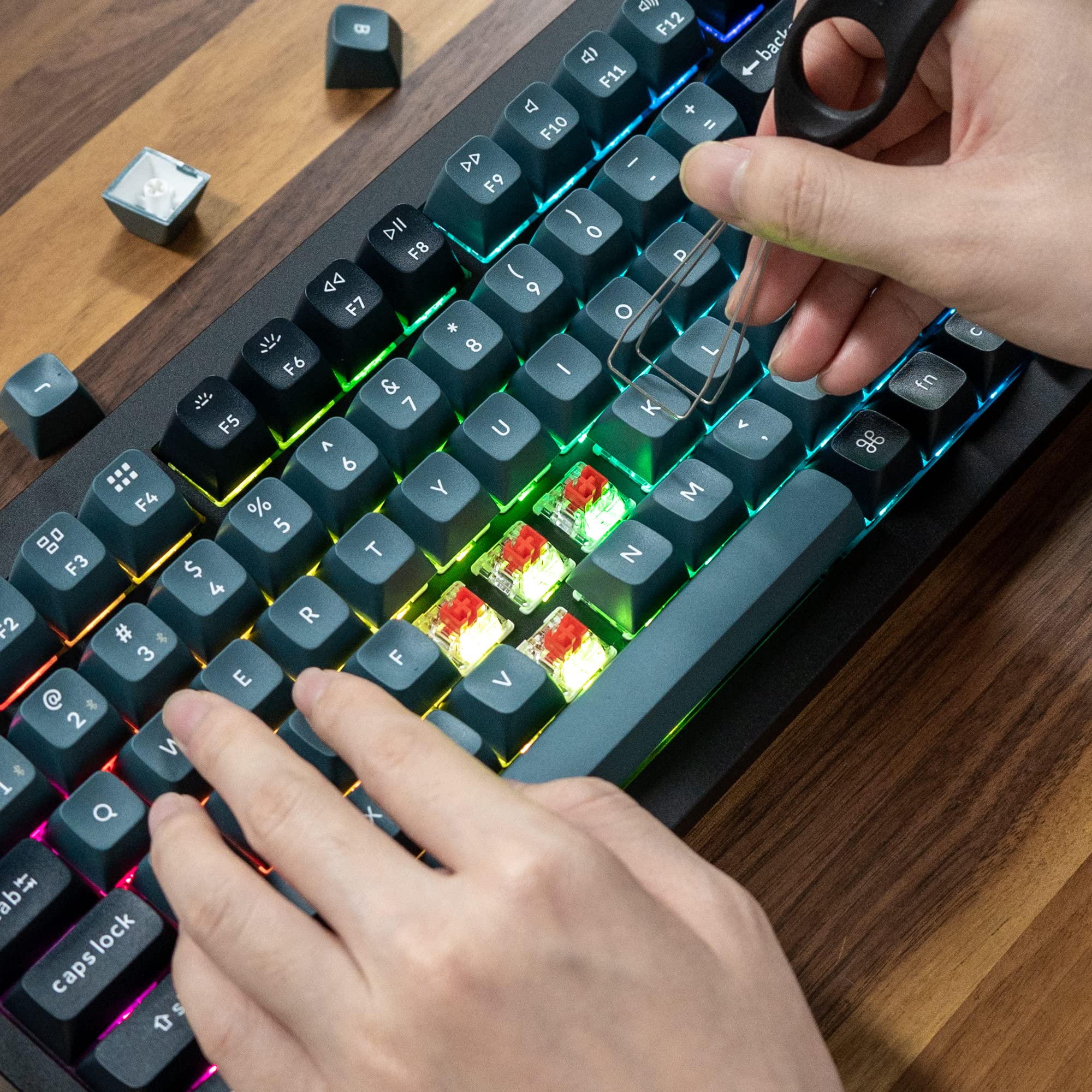 Keychron Q1 Pro Wireless Custom Mechanical Keyboard - 75% Layout, Aluminum Body, QMK/VIA Programmable, Hot-Swappable K Pro Red Switches, RGB Backlit, Bluetooth/Wired for Mac/Windows/Linux - Perfect for Gaming, Coding & Office Work