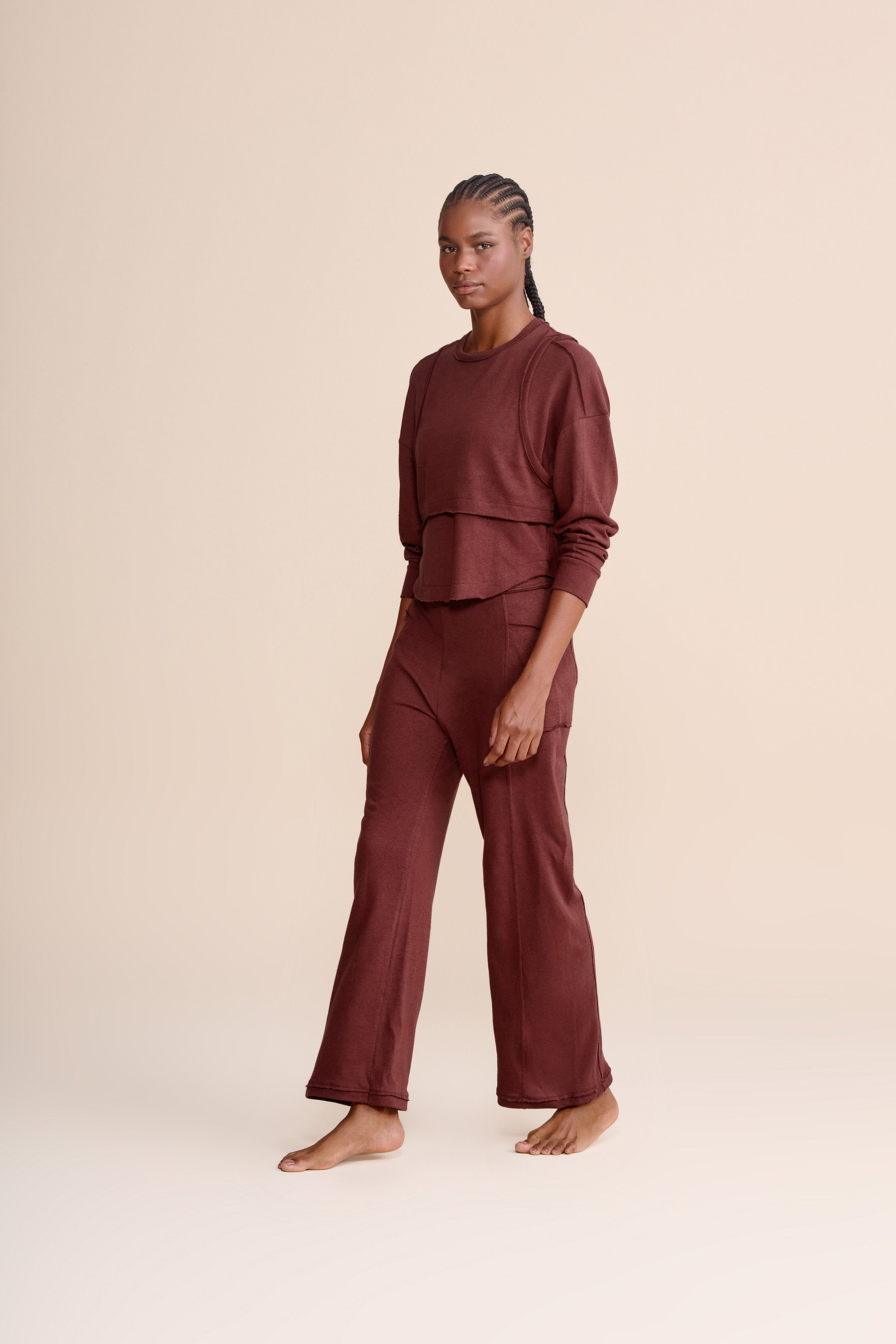 Slow Knit Straight Leg Pants for Women - Comfortable High Waisted Casual Trousers | Perfect for Office, Travel & Everyday Wear