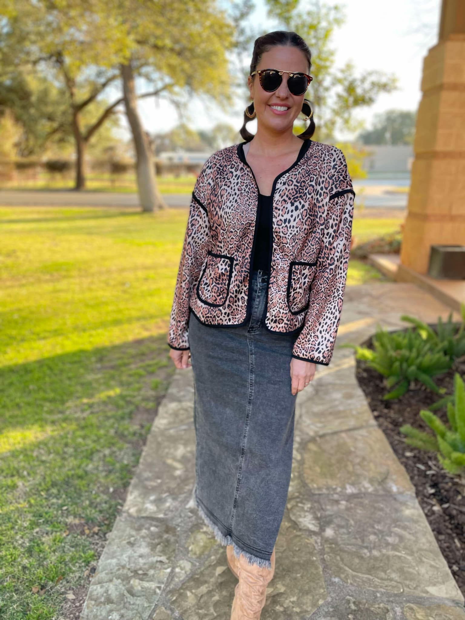 PREORDER: Stylish Leopard Print Jacket - Trendy Animal Print Coat for Women | Perfect for Parties, Concerts & Night Out Fashion