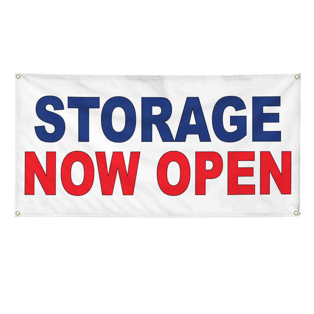 Vinyl Banner - 60x144 Inches, Weatherproof & Durable with 10 Grommets - Ideal for Business, Outdoor, Industrial & Yard Signs (Multiple Sizes Available) - Perfect for Grand Openings, Sales Events & Storage Notices