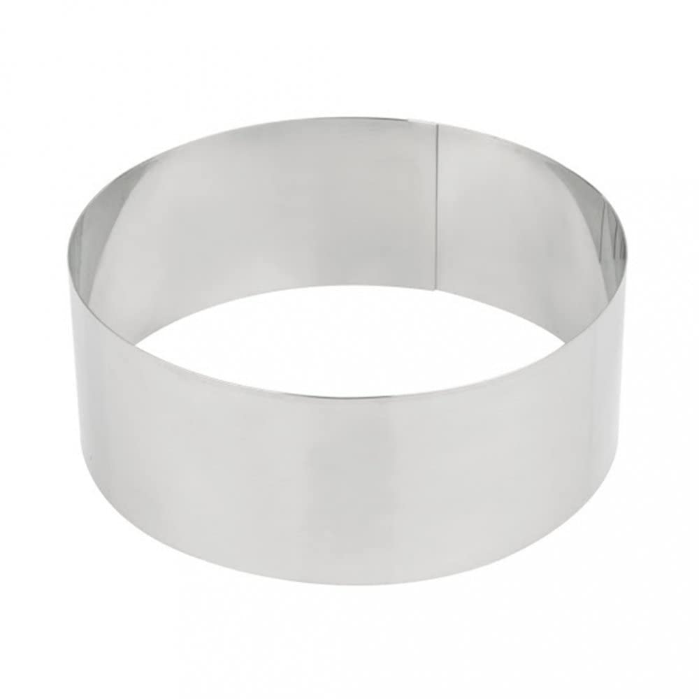 The Bakers Hub Set of 2 Stainless Steel Round Cake Rings - 3 Inch Diameter 2 Inch Height - Perfect for Cheesecake, Mousse, Cookies & Pastry Baking | Ideal for Home Bakers & Professional Chefs