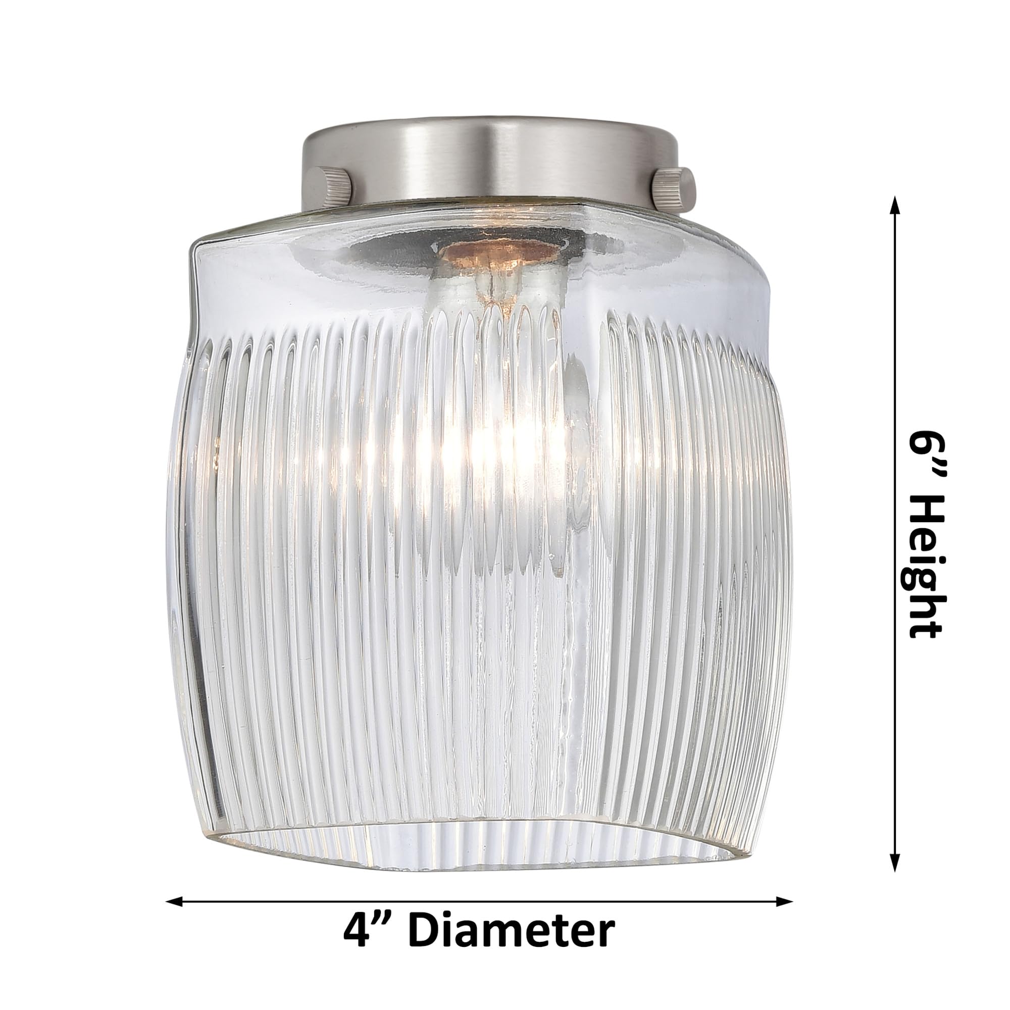 Innovations 201F-AB-G302 1-Light Semi-Flush Mount Ceiling Light Fixture in Antique Brass - Perfect for Bedroom, Living Room & Hallway Lighting