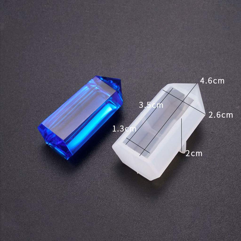 6-Piece Silicone Pendulum Casting Molds for Epoxy Resin - Cone & Crystal Column Pendant Jewelry Making Tools - DIY UV Resin Stone Molds for Necklaces, Home Decor & Spiritual Crafts