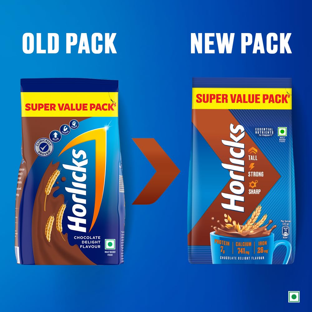 Horlicks Chocolate Nutrition Drink Powder - 750g Pouch | Delicious & Nutritious Meal Replacement for Kids & Adults | Perfect for Breakfast, Snacks & Post-Workout Recovery