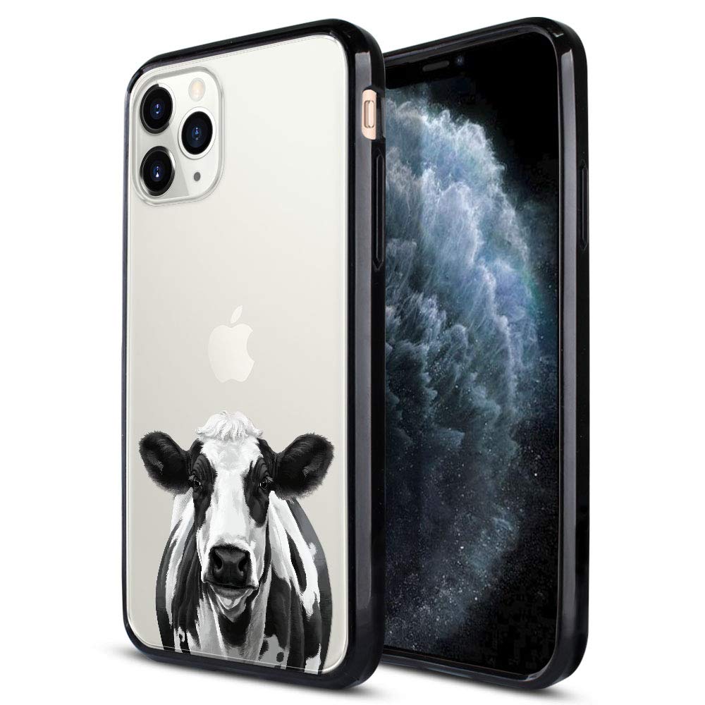 Shockproof iPhone 11 Pro Max Case (6.5 inch 2019 Model) - Slim TPU Bumper + Clear Hard Protective Cover with Cute Black Spot Cow Design | Perfect for Everyday Protection, Outdoor Activities & Travel (Not Compatible with iPhone 11 Pro)
