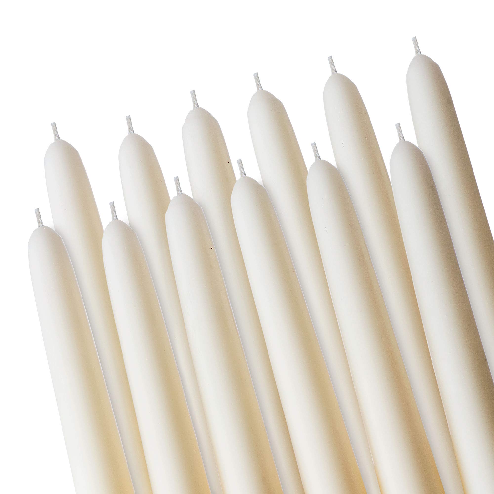Rambue 10 Inch Ivory Taper Candles - 8 Pack Classic Dripless Cream Tapered Candlesticks for Weddings, Dinner Parties & Home Decor - 8 Hours Burn Time - Perfect for Romantic Dinners, Candlelight Ceremonies & Holiday Centerpieces