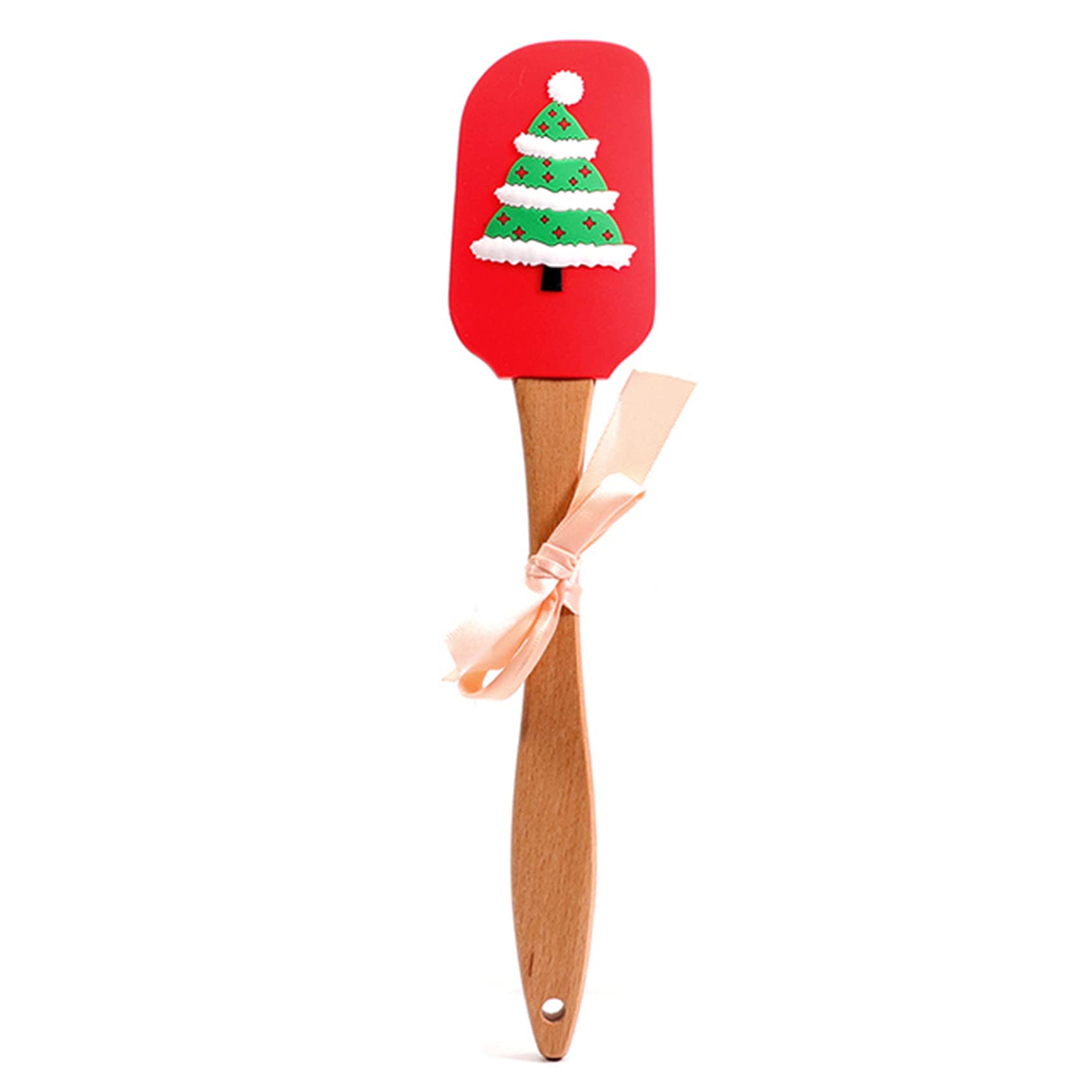 Premium Silicone Spatula Set - Christmas Santa, Snowman & Tree Designs - Heat-Resistant Rubber Kitchen Utensils for Baking, Cooking & Holiday Decor