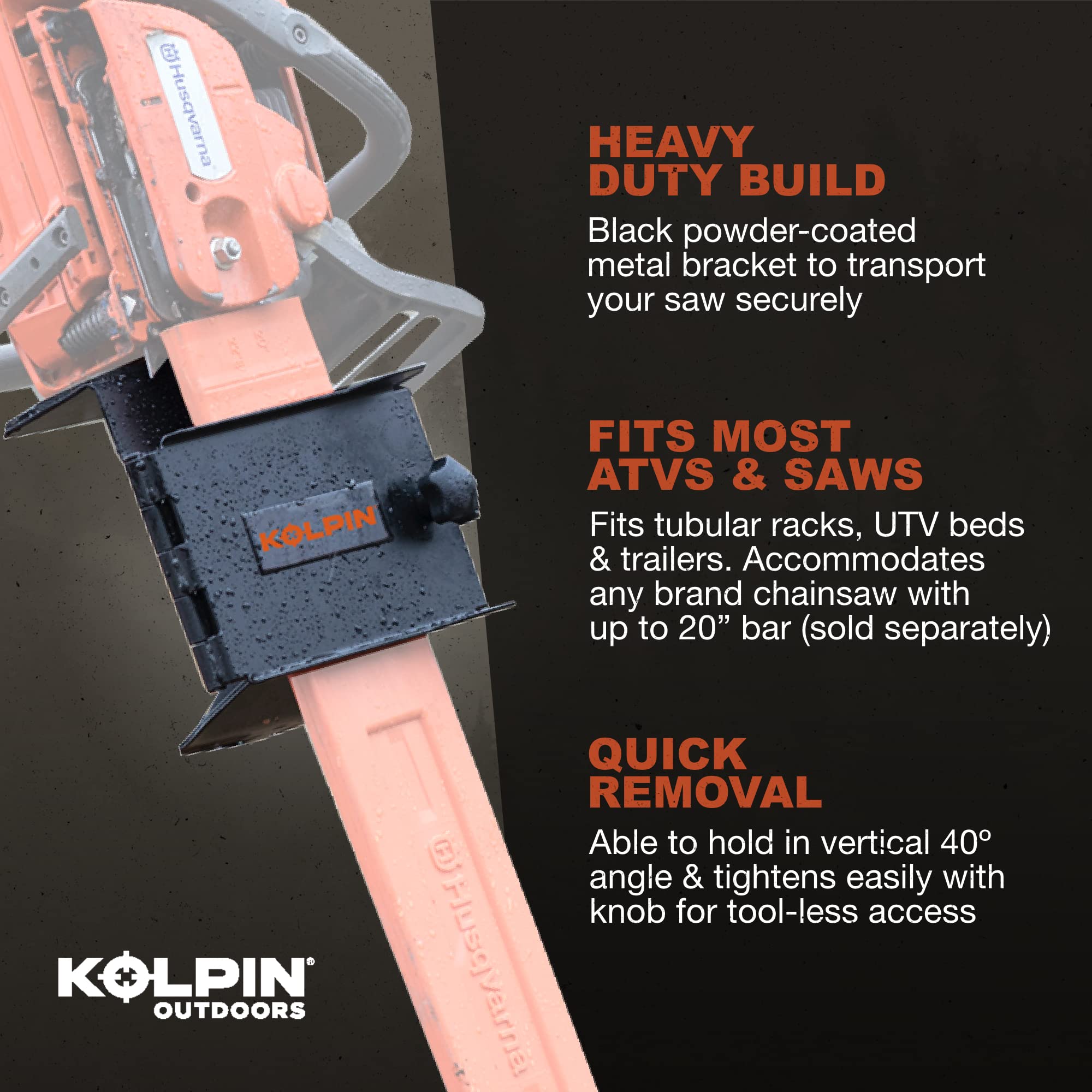 Kolpin Universal Saw Press - Heavy Duty Black Clamp for Woodworking & DIY Projects | Perfect for Cutting, Sawing & Crafting