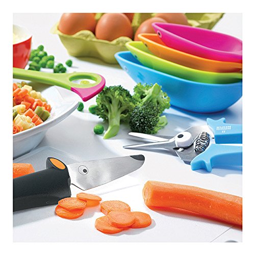 Kuhn Rikon Kinder Kitchen Server Set - 2-Piece Multicolor Kids' Cooking Utensils for Safe & Fun Pretend Play, Baking, and Learning