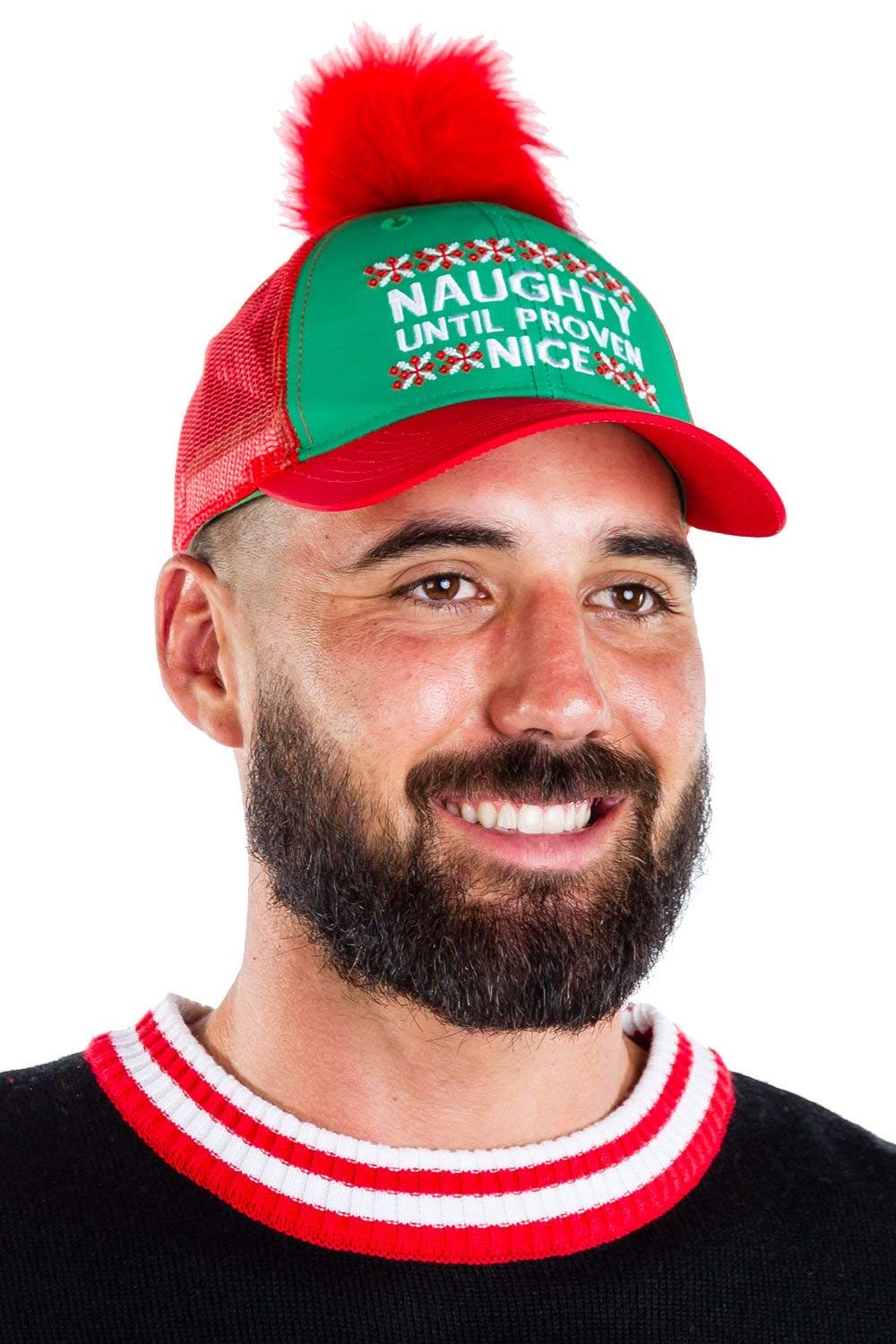 Funny Christmas Hats for Men & Women - Holiday Santa Hat - One Size Fits Most - Perfect for Ugly Sweater Parties & Festive Gatherings