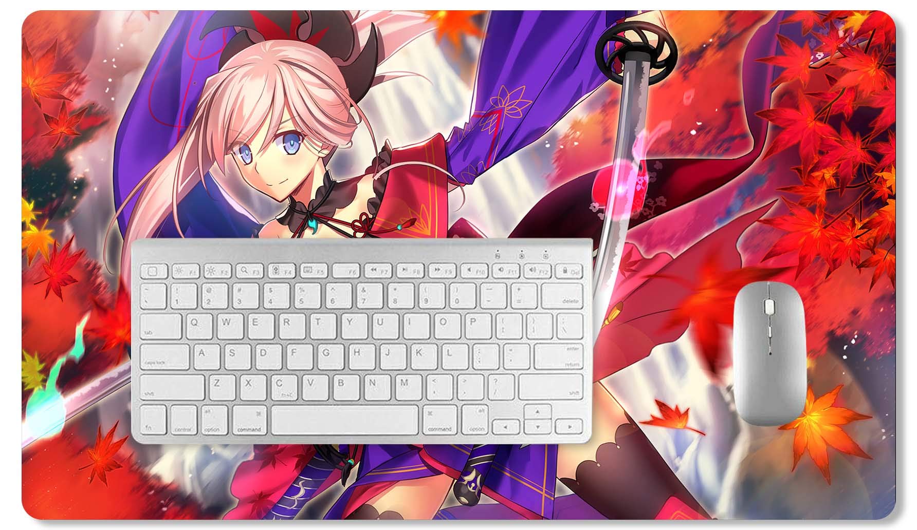 Fate Stay Night Anime Mouse Pad - Large Gaming Desk Mat for Computer & Keyboard - Saber Alter Fate Grand Order Design - Non-Slip Rubber Base (30x20cm) - Perfect for PC Gaming, Office Work & Anime Collectors