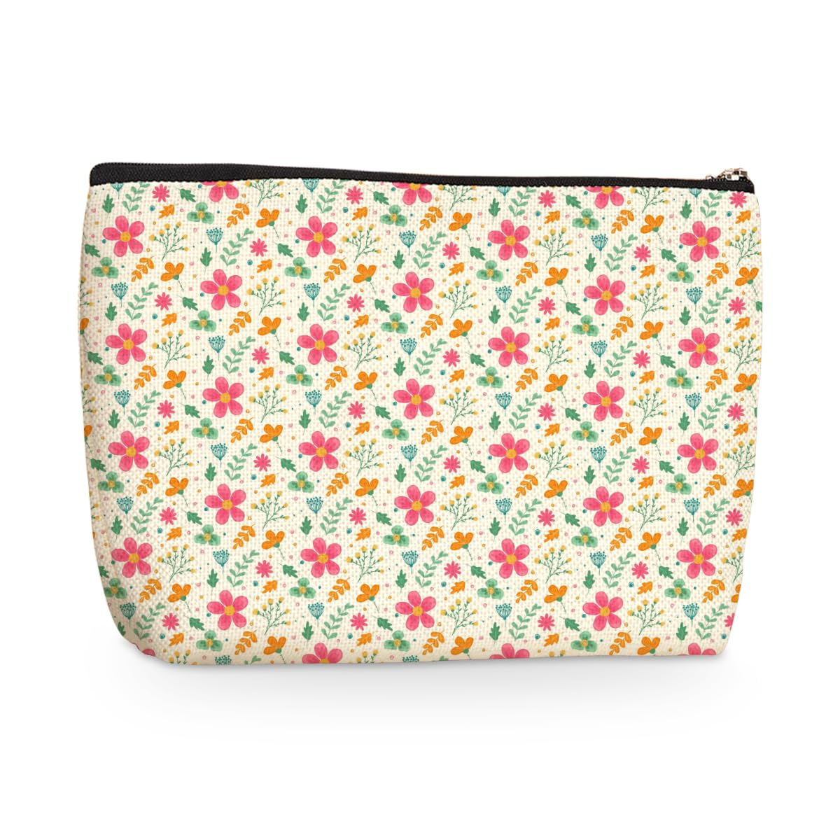 Floral Makeup Bag for Women - Travel & Cosmetic Organizer, Perfect Gift for Bestie, BFF, Grandma