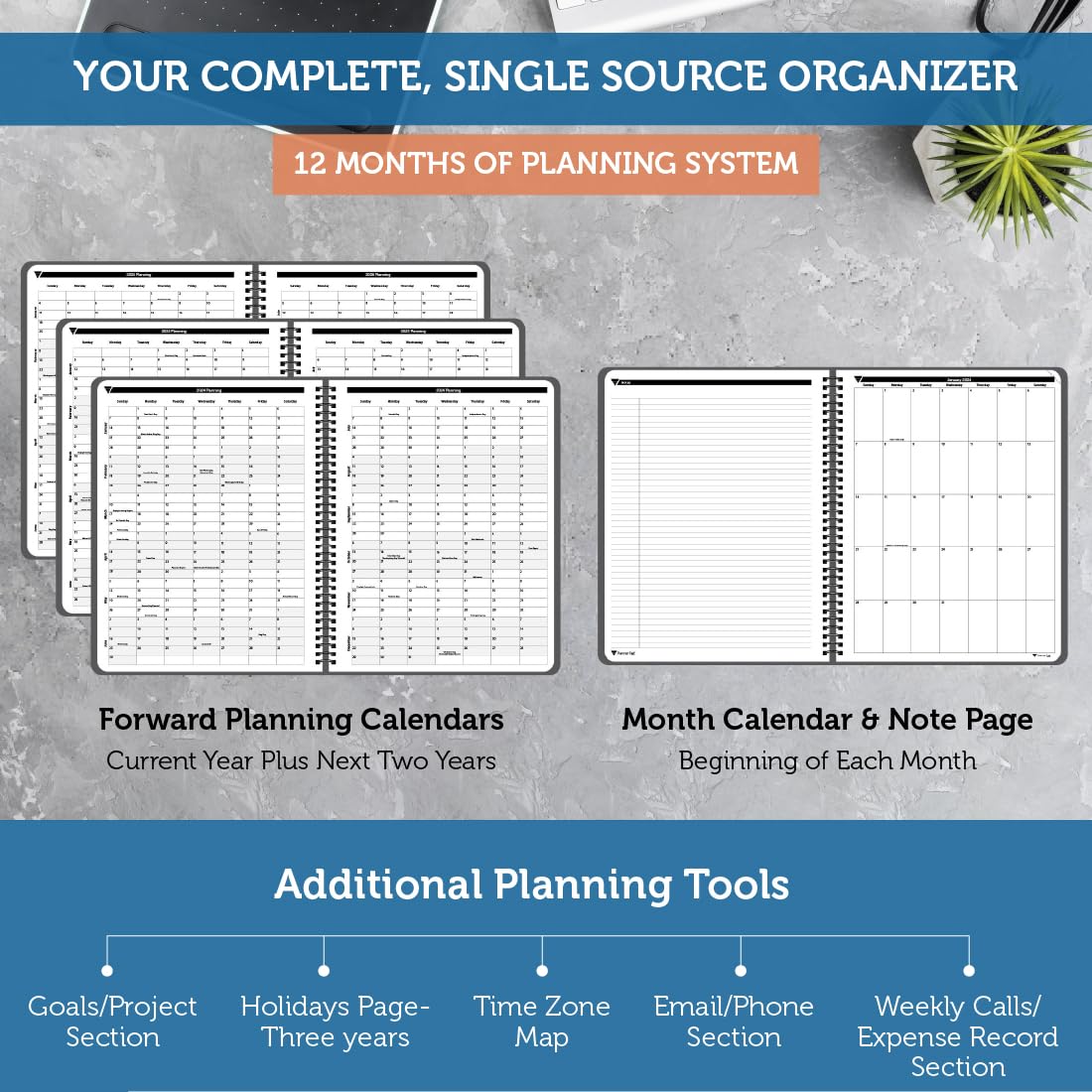Spiral Bound Planner Pad July 2024 - June 2025 | 8.5