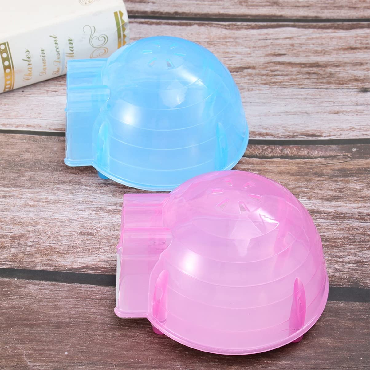 Baluue 2pcs Dwarf Hamster Hideout & Guinea Pig Cage Accessories - Small Animal House, Chinchilla Hideaway, Mini Pet Toys for Hamster Cage Enrichment and Cozy Playtime