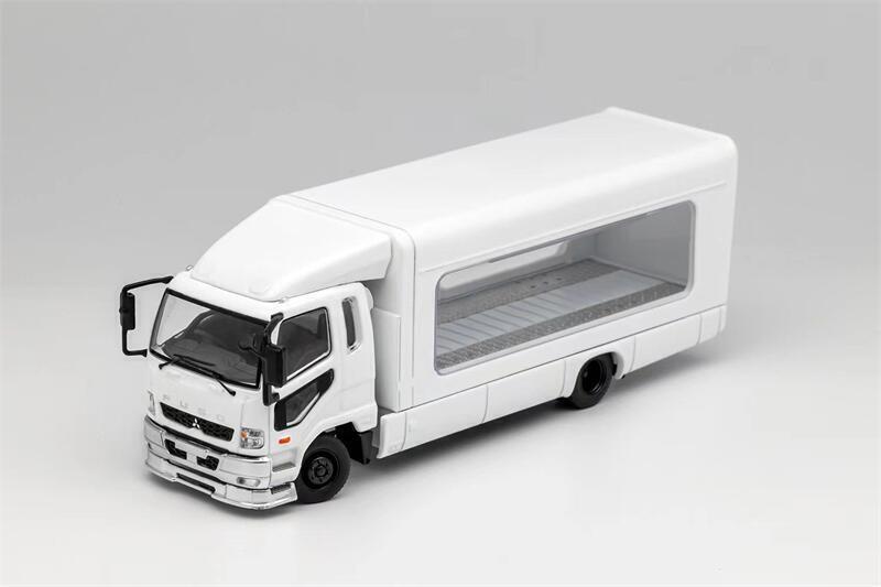 1:64 Scale Mitsubishi Fuso White Transport Truck Model - Diecast Collectible Toy for Display, Gifts & Diorama Scenes