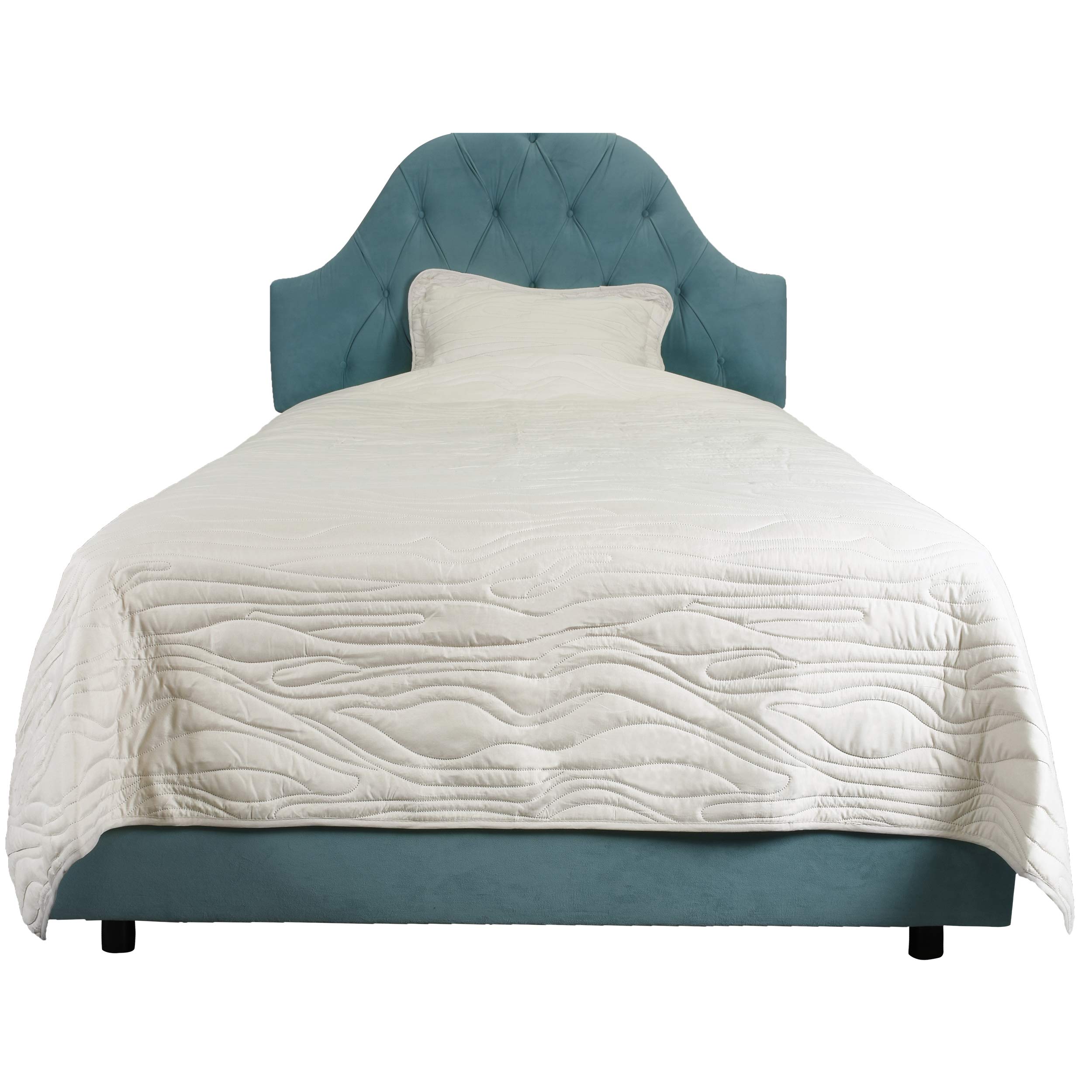 Catalonia Classic Twin Quilt Set with Pillow Shams - 2 Piece Lightweight Comforter Bedding Set for All Seasons (Latte/White, 68