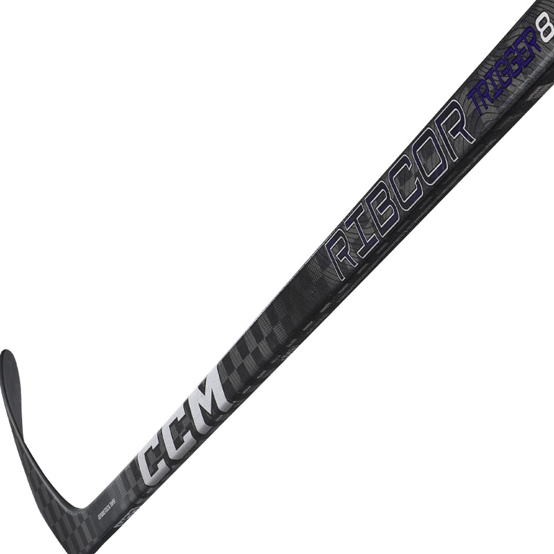 CCM Ribcor Trigger 8 One Piece Hockey Stick - Intermediate Flex for Youth & Adult Players - Perfect for Ice Hockey Training & Competitive Games