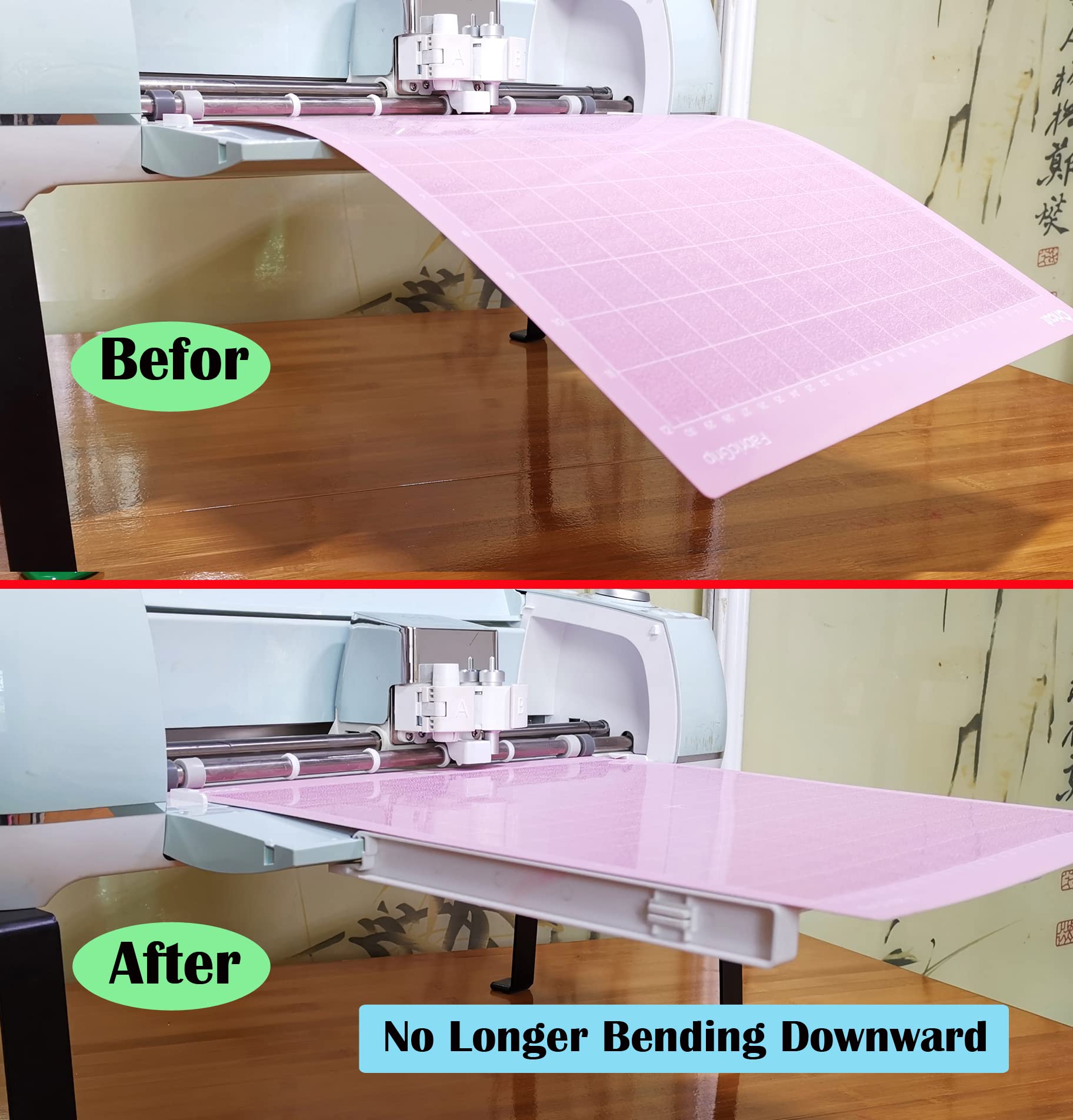 Cricut Maker 3 & Explore Air 3/Air 2 Extension Tray - White Cutting Mat Extender Support for Cricut Machines | Perfect for DIY Crafts, Vinyl Cutting & Scrapbooking Projects