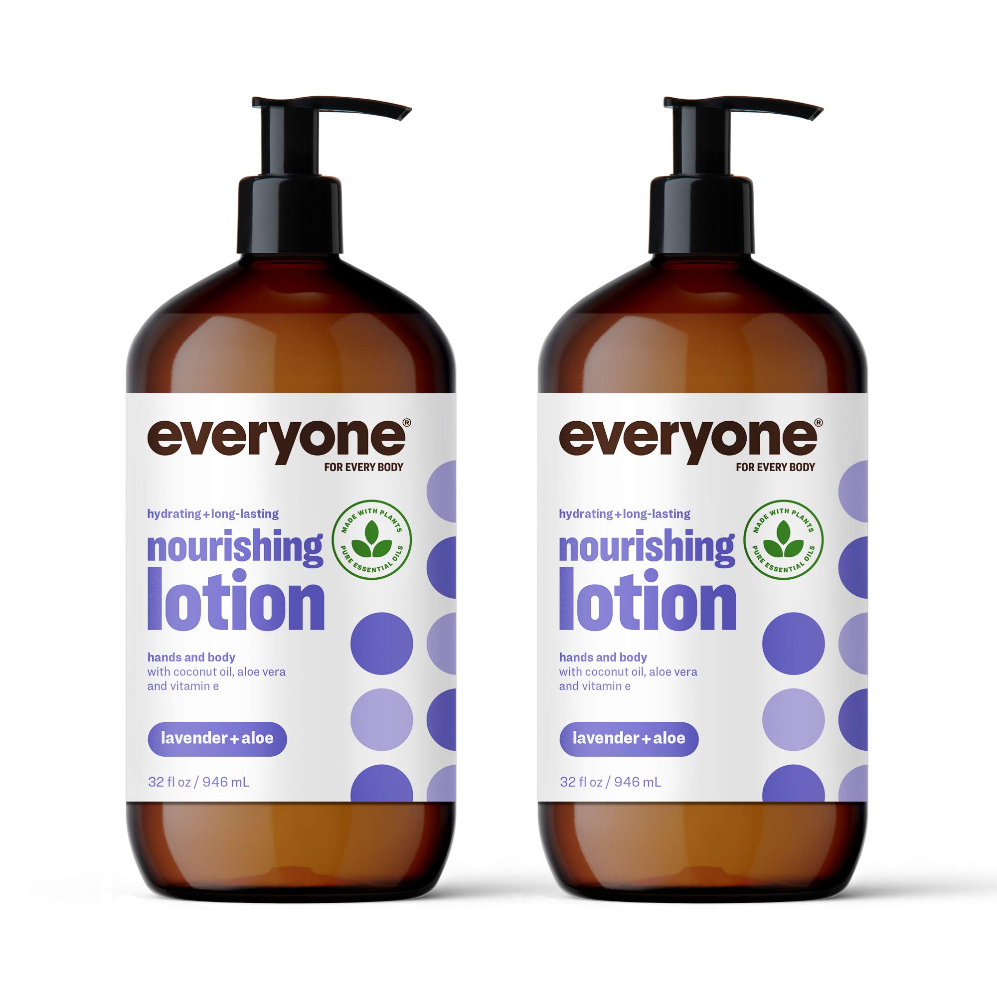 Nourishing Hand & Body Lotion 32oz (2-Pack) - Coconut Lemon & Lavender Aloe Scent | Deep Hydration for Dry Skin | Perfect for Home, Office & Travel Use