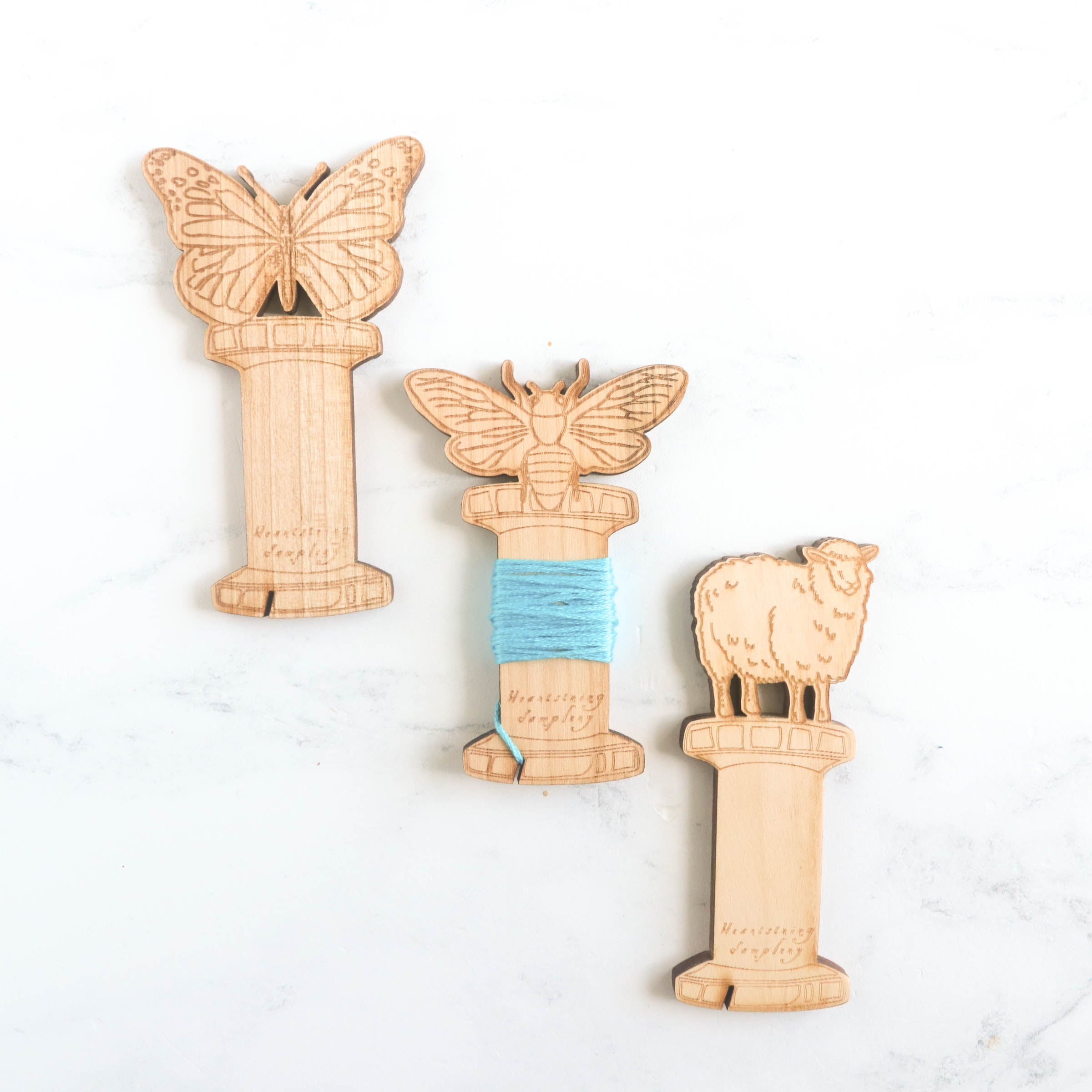 Vintage Reclaimed Wood Thread Bobbins for Sewing - Handmade Eco-Friendly Spools for Embroidery, Quilting & Crafting - Perfect for DIY Projects & Home Decor